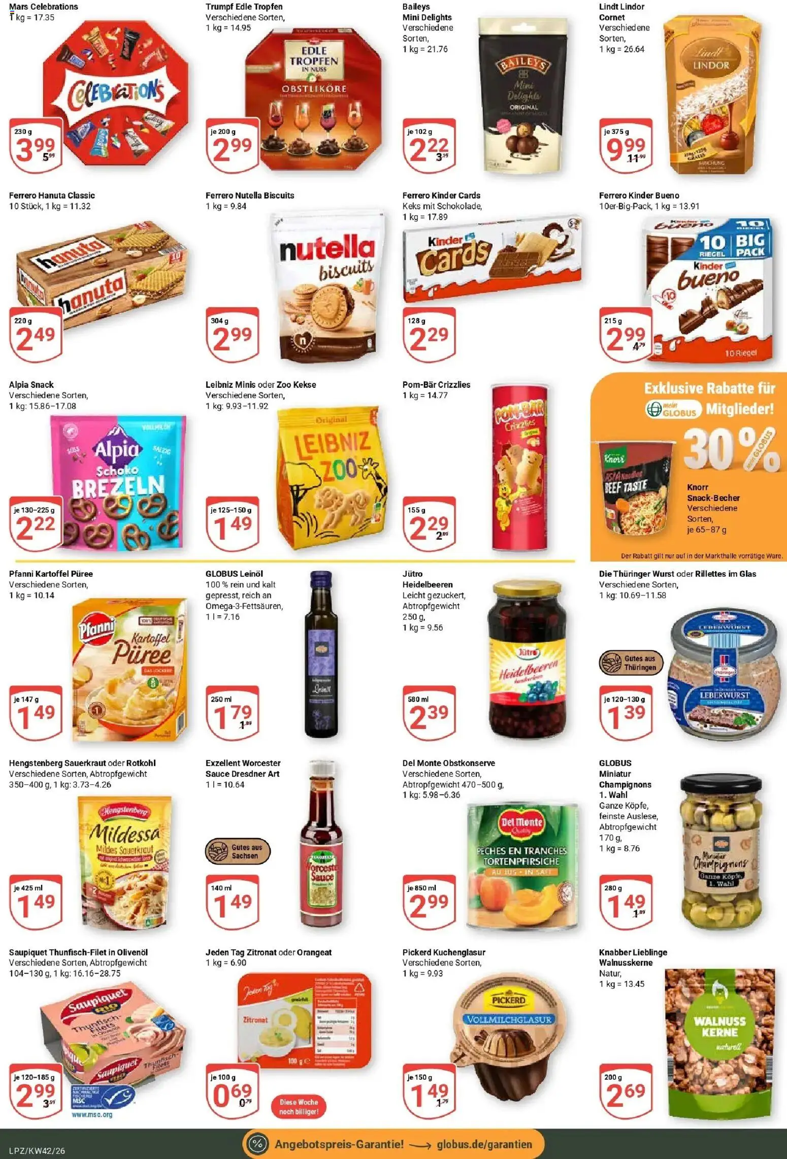 Globus Prospekt Leipzig (ab 12.10.2026) » Angebote online | Seite: 17 | Produkte: Rotkohl, Thunfisch, Celebrations, Mars