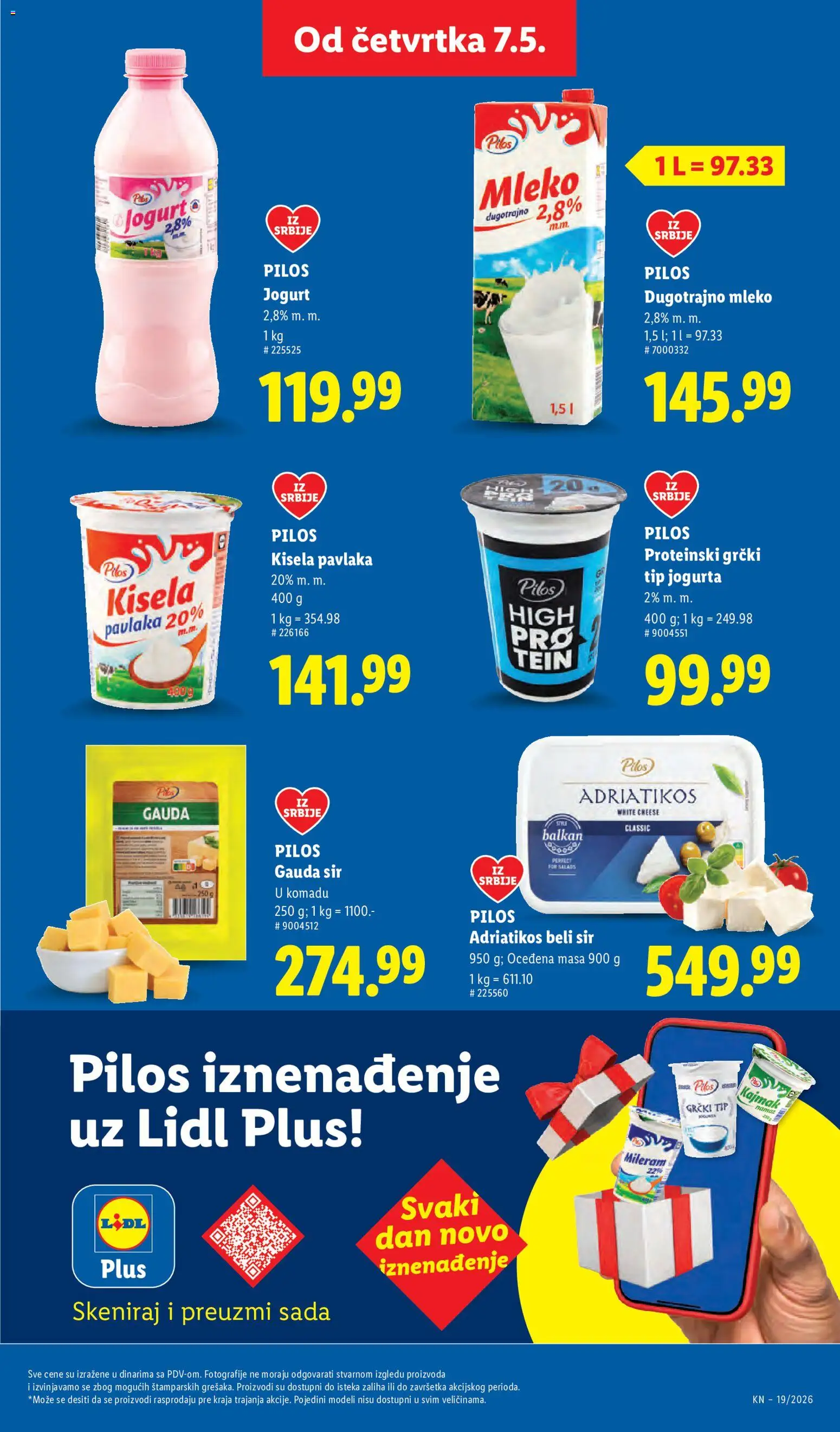 Lidl katalog - važi od 07.05.2026 | Strana: 21 | Proizvode: Kisela pavlaka, Mleko, Sir, Kajmak