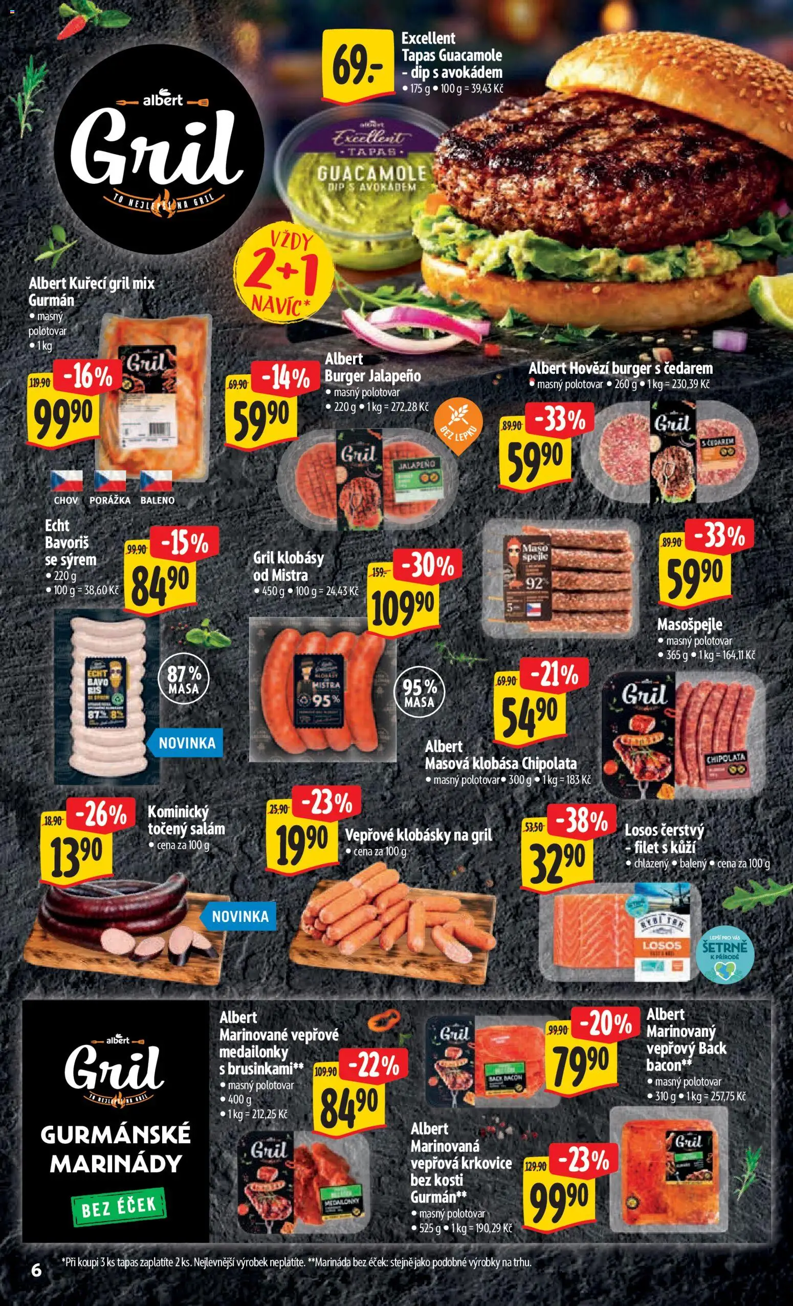 Albert leták - Hypermarket - Harfa od 15.04.2026 | Strana: 14 | Produkty: Hovězí, Salám, Hovězí burger, Guacamole