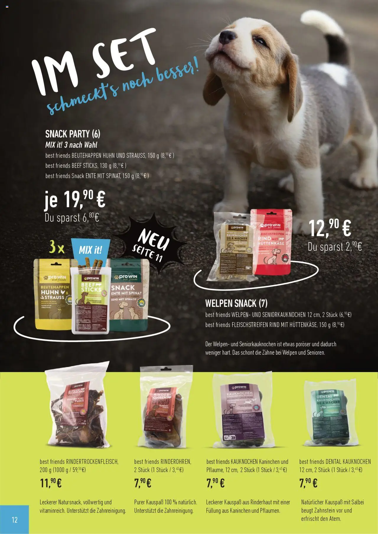 Katalog ProWin Best Friends Juli 2025/Juni 2026 – gültig ab 01.07.2025 | Seite: 12 | Produkte: Kaninchen, Hüttenkäse, Ente