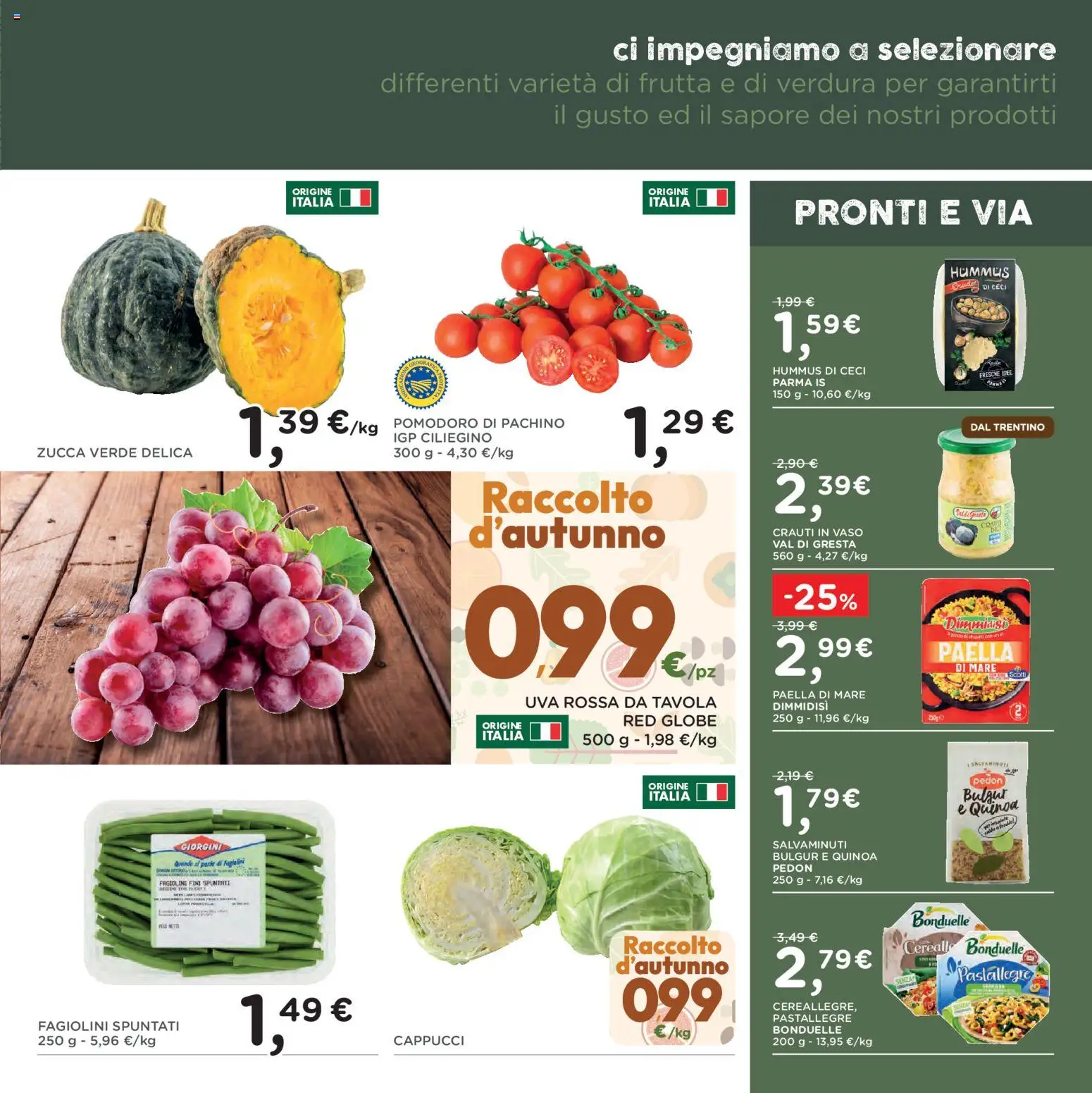 Volantino Poli del 16/09/2026 | Pagina: 3 | Prodotti: Fagiolini, Vaso, Quinoa, Bulgur