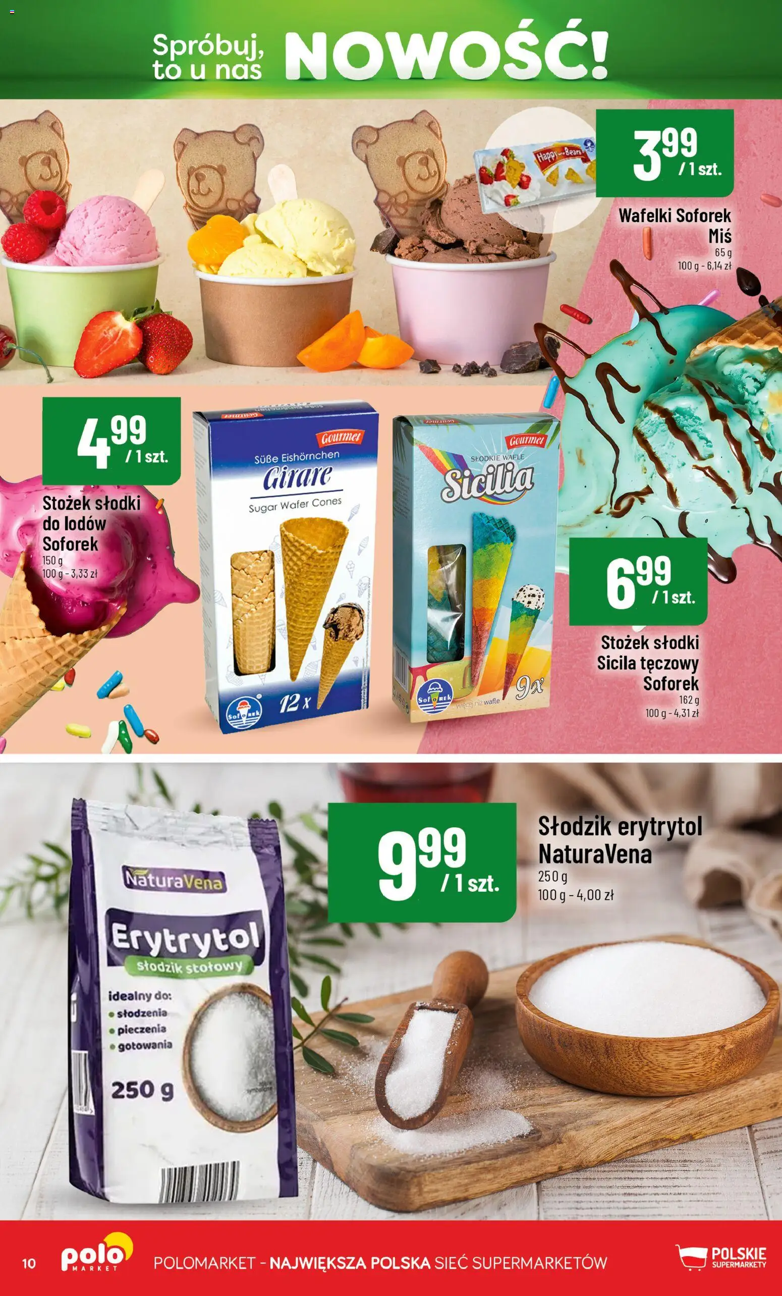 POLOmarket gazetka - Nowości od 18.06.2026 | Strona: 10 | Produkty: Wafle, Erytrytol, Wafelki