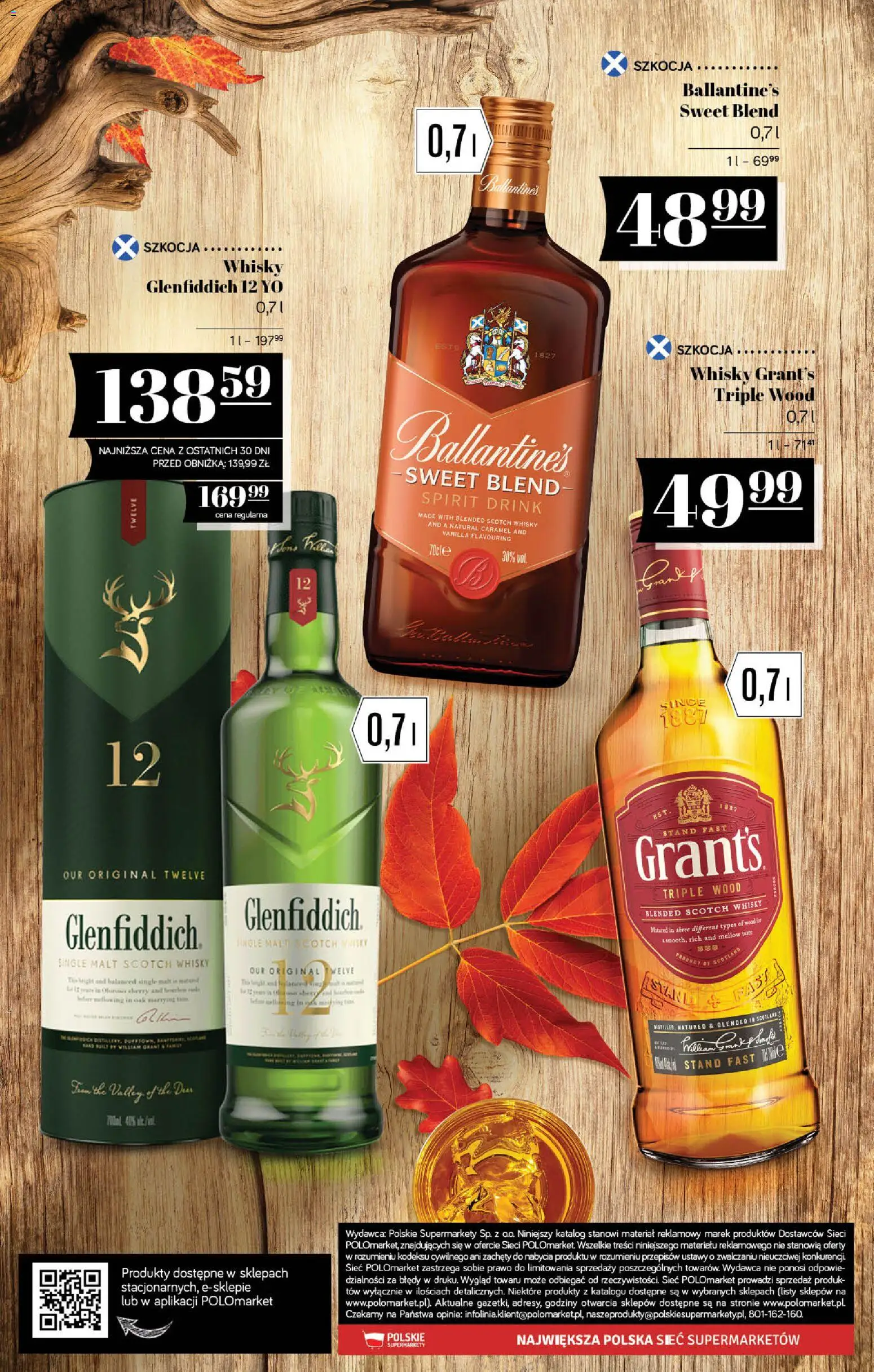 POLOmarket katalog - Alkoholi od 24.09.2026 | Strona: 30 | Produkty: Grant's, Scotch whisky, Glenfiddich 12, Whisky