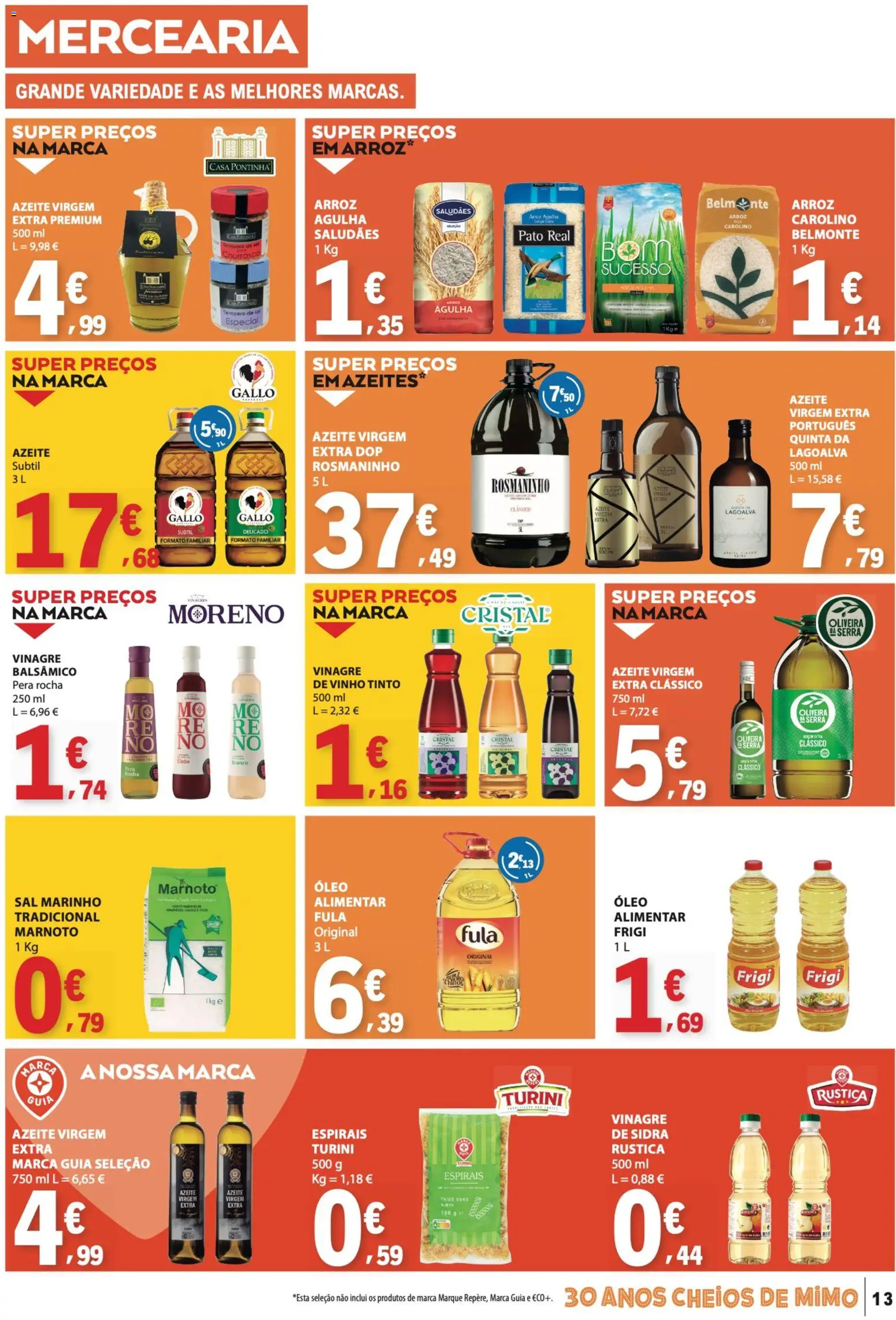 E.Leclerc folheto │ válido de 20/08/2026 | Página: 13 | Produtos: Azeite, Mercearia, Arroz, Azeite virgem extra