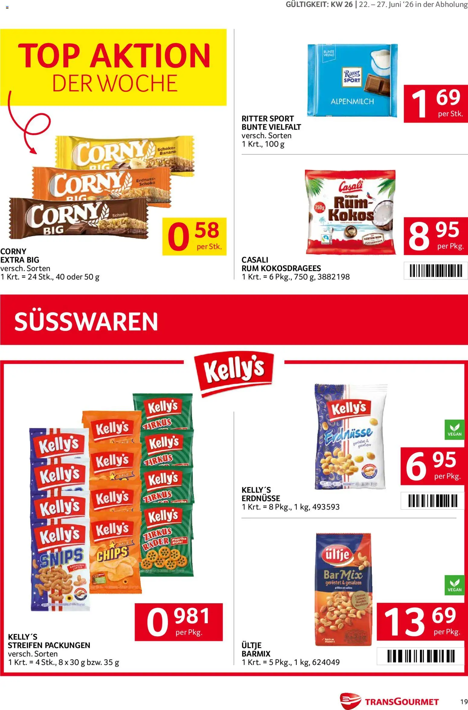 Transgourmet Flugblatt gültig ab 22.06.2026 | Seite: 18 | Produkte: Chips, Папионка