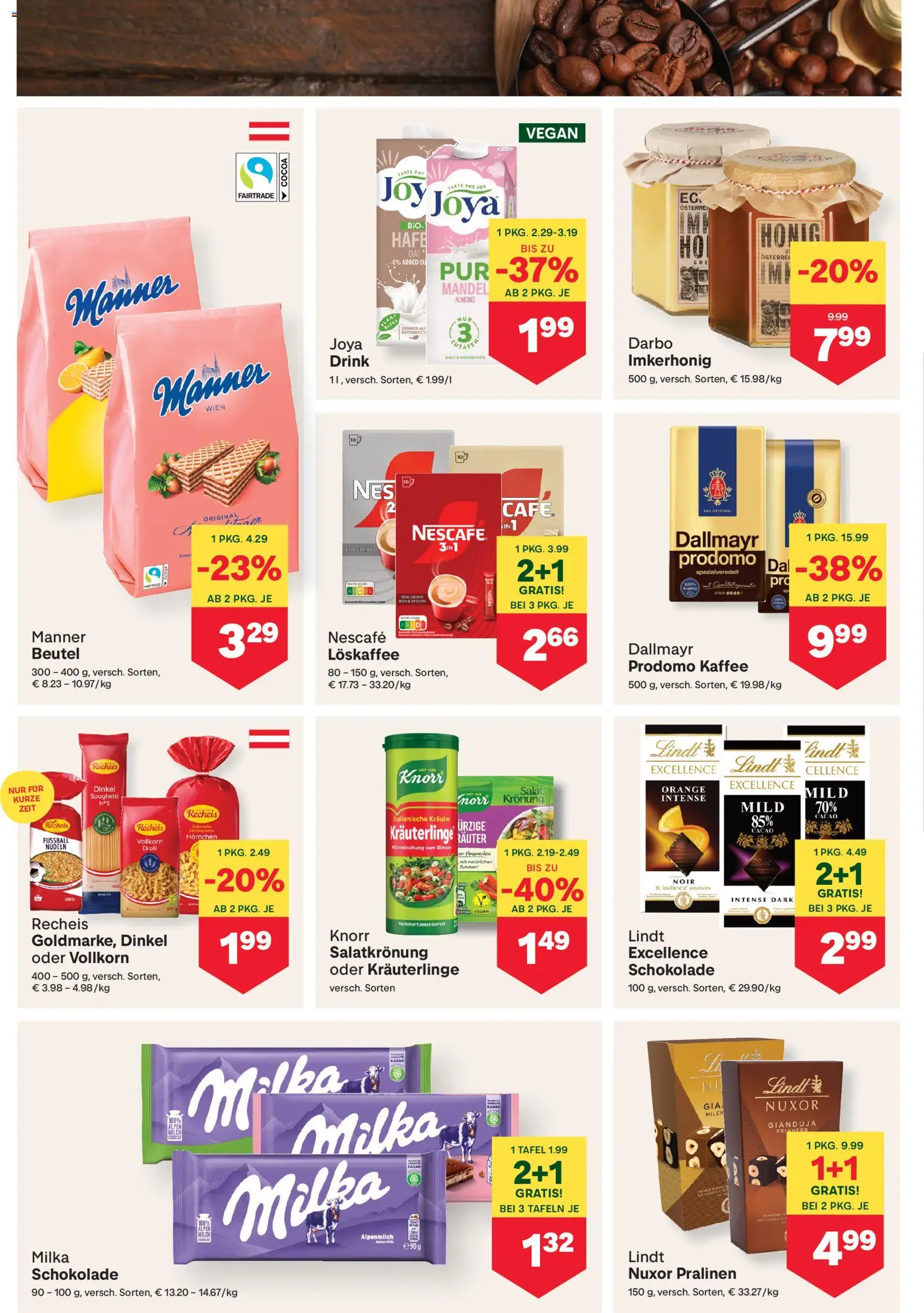 MPREIS Flugblatt gültig ab 21.05.2026 | Seite: 6 | Produkte: Milch, Hajdina liszt, Kaffee, Nudeln