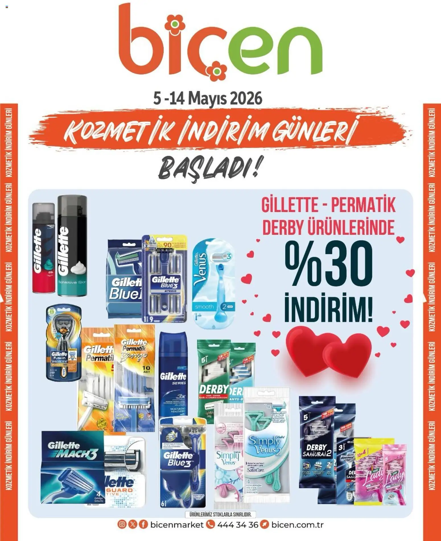 Biçen Market - Kozmetik indirim günleri - 05.05.2026 tarihinden itibaren geçerlidir | Sayfa: 14