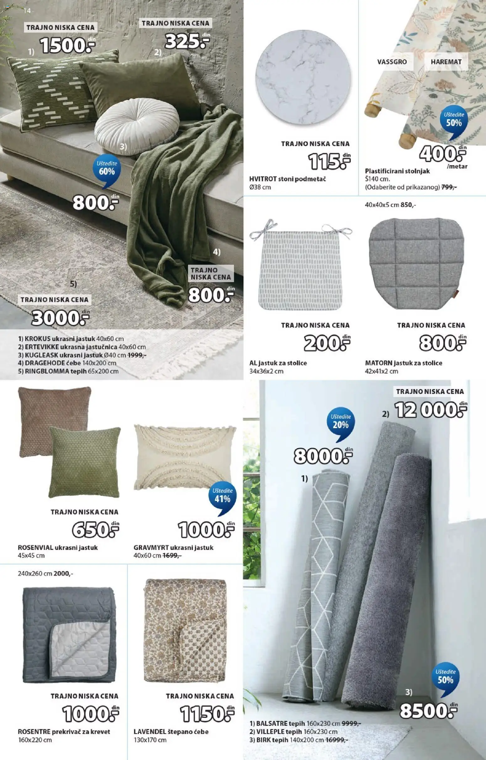 Jysk katalog - važi od 14.10.2026 | Strana: 14 | Proizvode: Krevet, Jastuk, Ćebe, Tepih