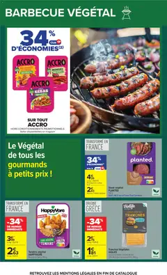 Carrefour - Prévisualisation de ACCRO MINI SAUCISSES ET MERGUEZ 100% VÉGÉTAL, Mini saucisses et merguez 100% végétal valide à partir de 07/07/2026 | Page: 12 | Produits: Barbecue, Merguez, Cheddar