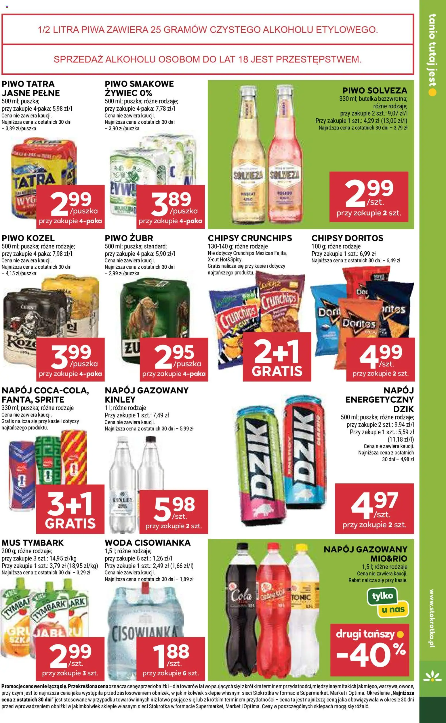 Stokrotka gazetka - Market od 21.05.2026 | Strona: 31 | Produkty: Piwo żubr, Chipsy, Sprite, Piwo kozel
