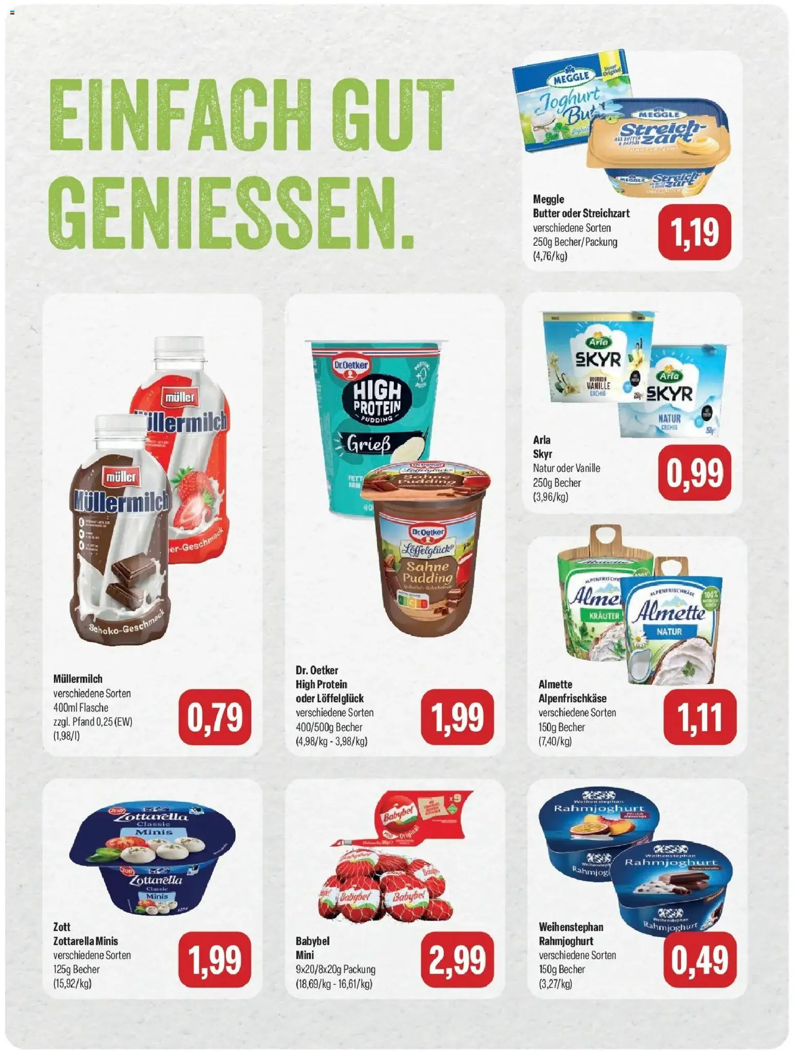 Feneberg Aktuelle Angebote (ab 19.10.2026) zum Blättern | Seite: 6 | Produkte: Almette, Arla skyr, Müllermilch, Sahne