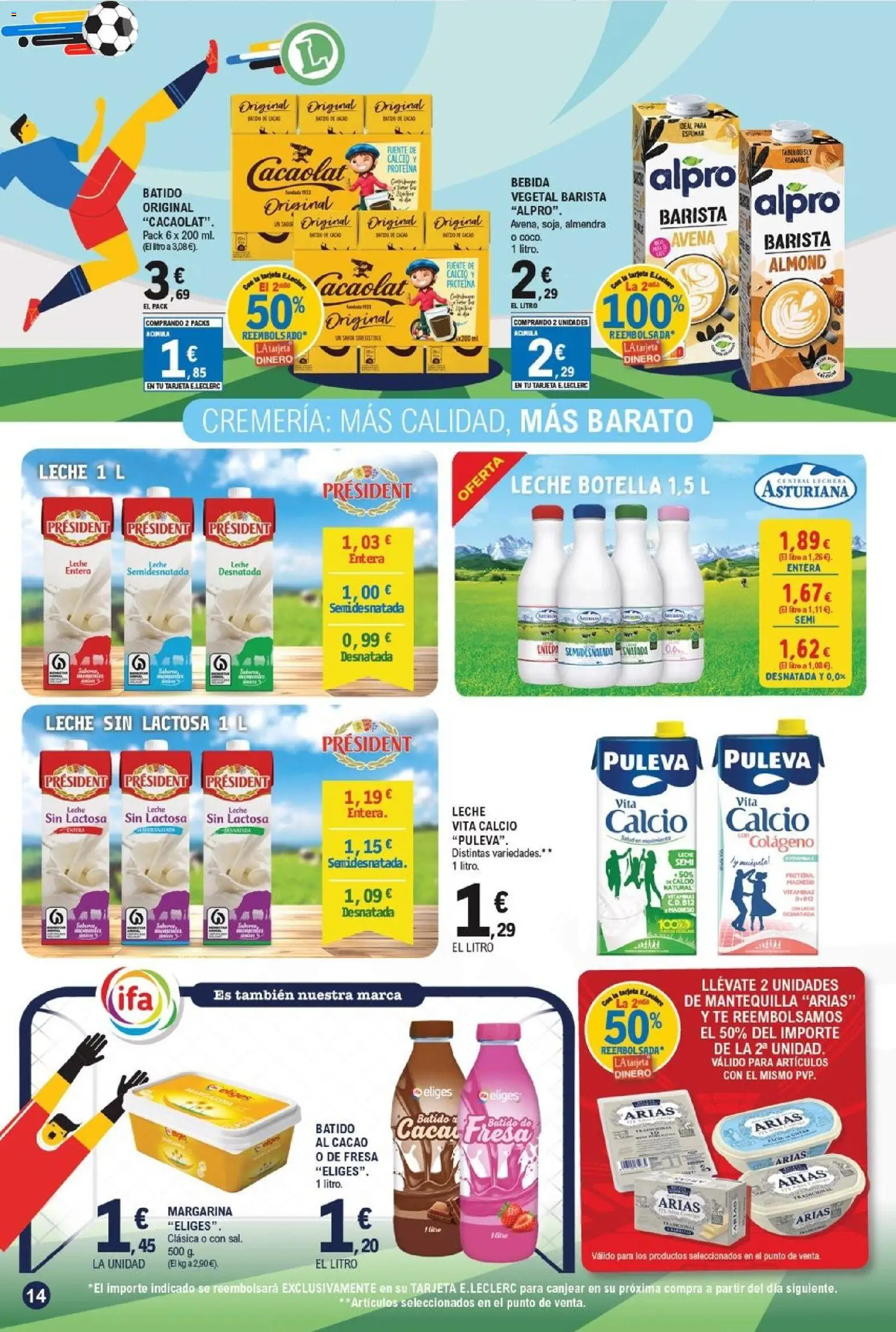 E.Leclerc folleto Gool │ válido desde el 03.06.2026 | Página: 14 | Productos: Leche desnatada, Leche entera, Té, Συσκευή ροής