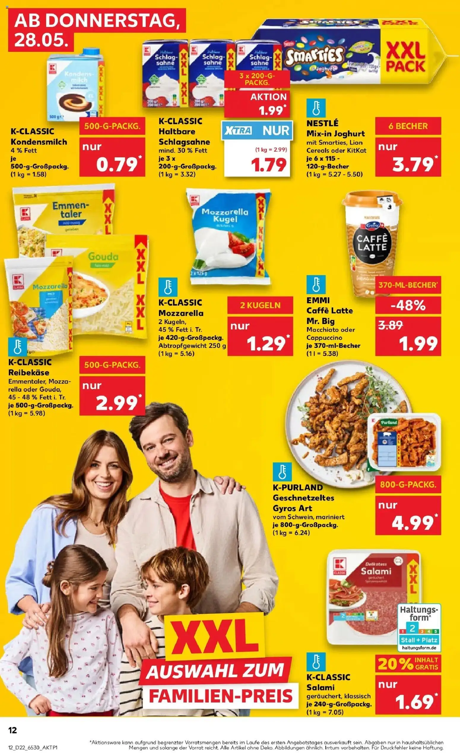 Kaufland Prospekt Seelow – gültig ab 26.05.2026 | Seite: 17 | Produkte: Mozzarella, Gouda, Smarties, Salami