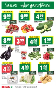 Pogląd oferty "Spar gazetka" - ważna od 17.06.2026 | Strona: 2 | Produkty: Bakłażan, Nektarynka, Kalafior, Ziemniaki