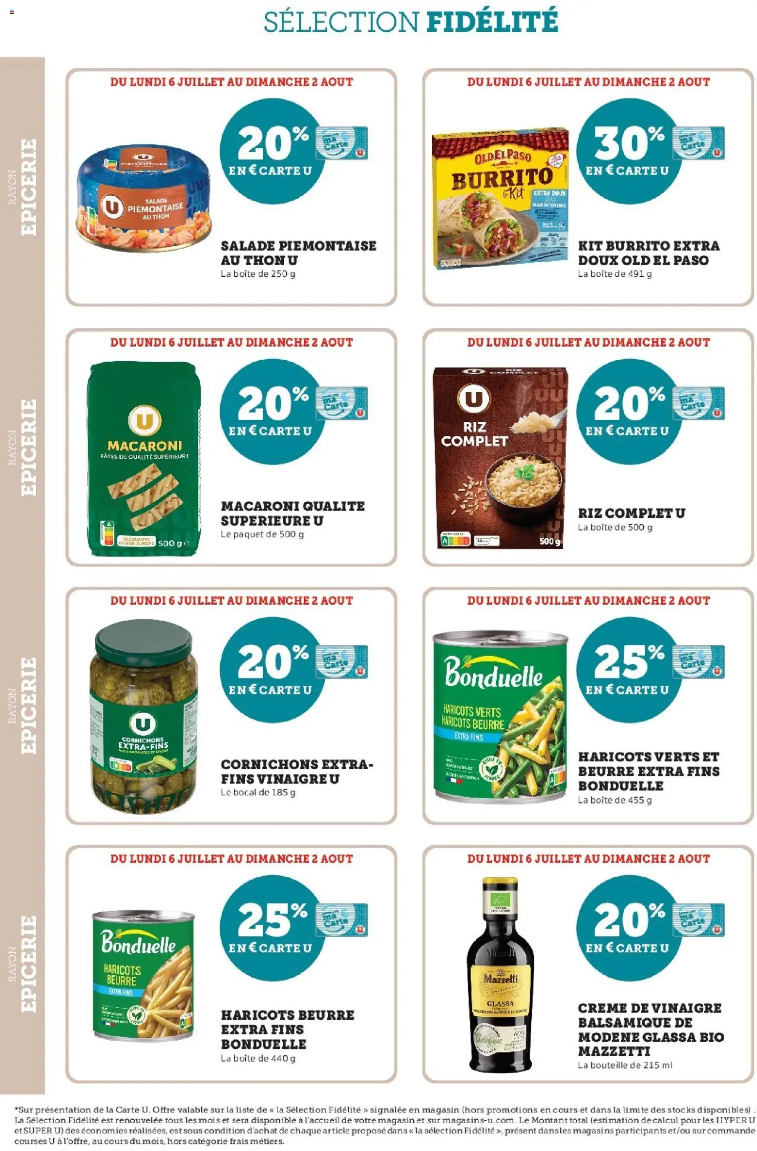 {H1} | Page: 12 | Produits: Haricots verts, Thon, Vinaigre, Crème