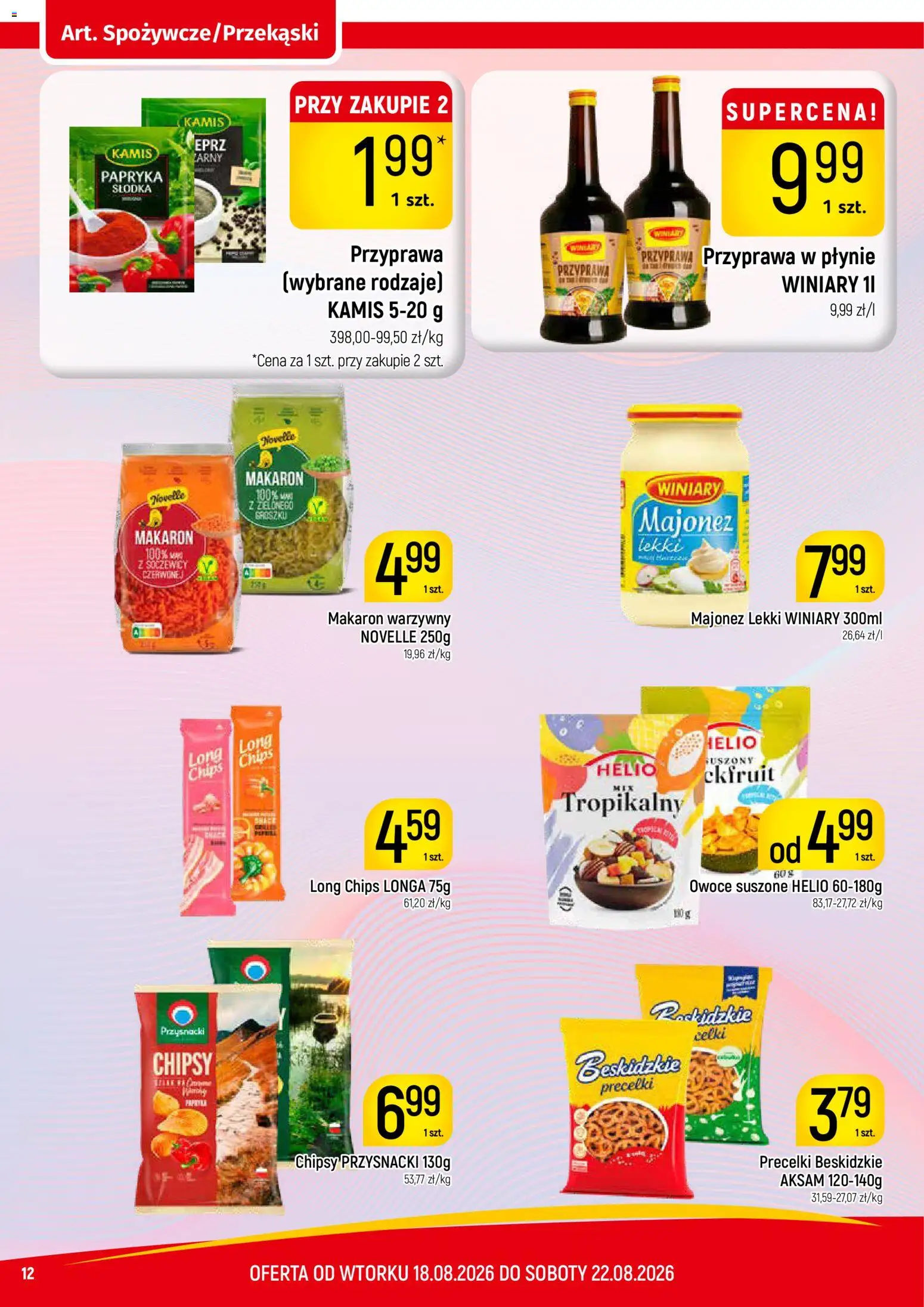 Piotruś Pan gazetka od 18.08.2026 | Strona: 12 | Produkty: Makaron warzywny, Papryka, Makaron, Majonez