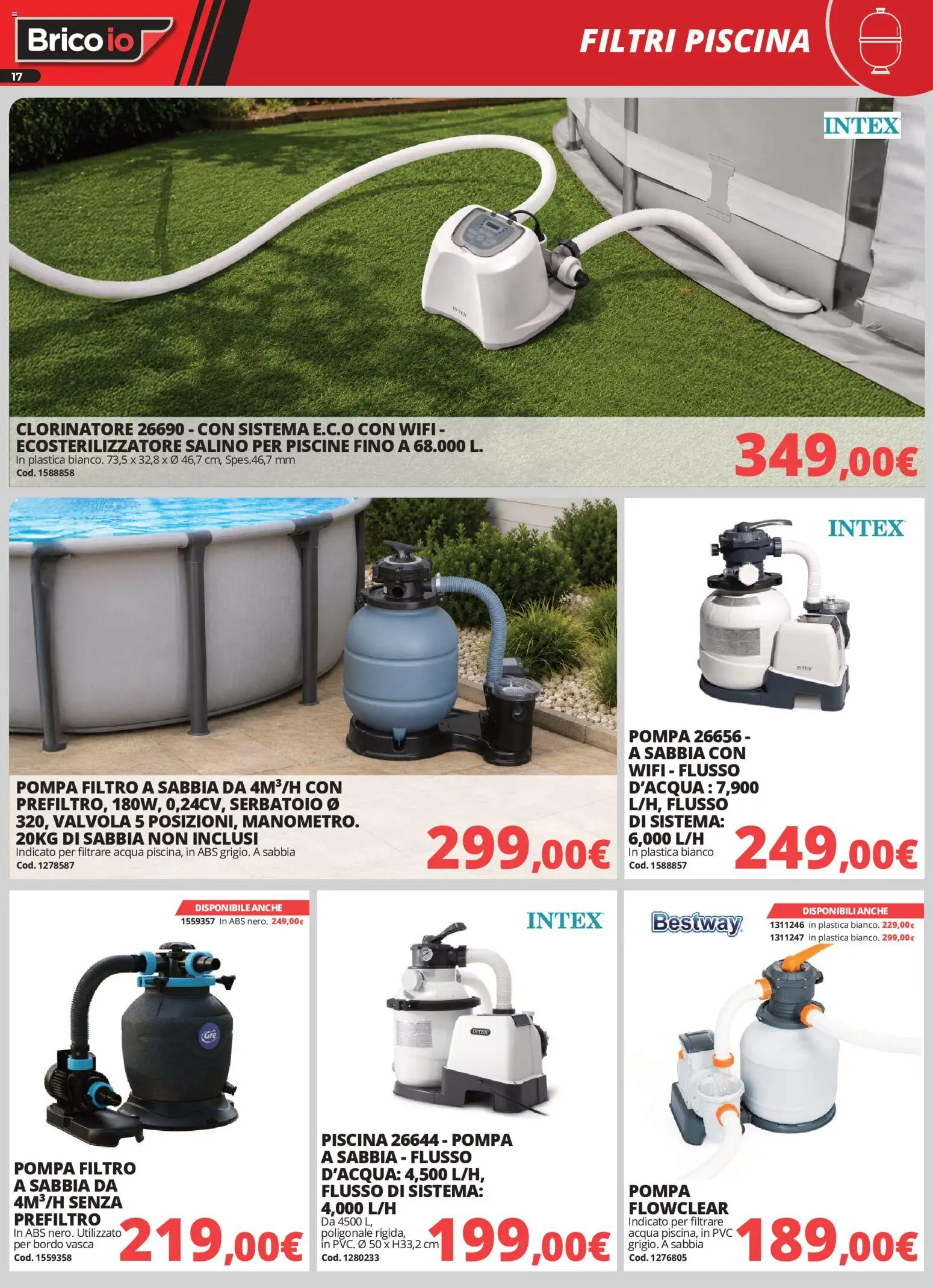 Volantino Brico io del 18/06/2026 | Pagina: 17 | Prodotti: Acqua, Piscina