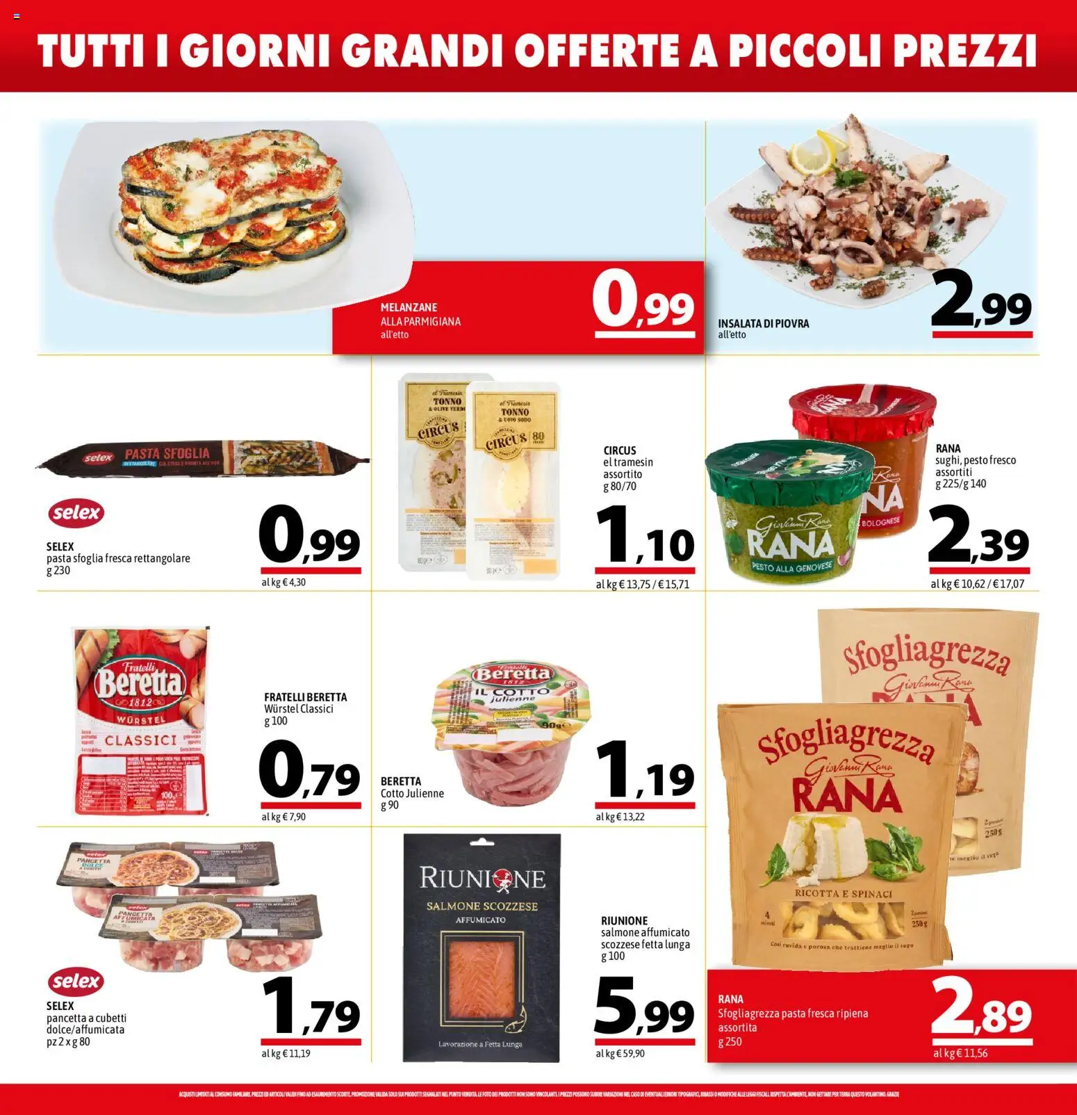 Volantino A&O del 30.04.2026 | Pagina: 6 | Prodotti: Salmone, Pasta sfoglia, Wurstel, Spinaci