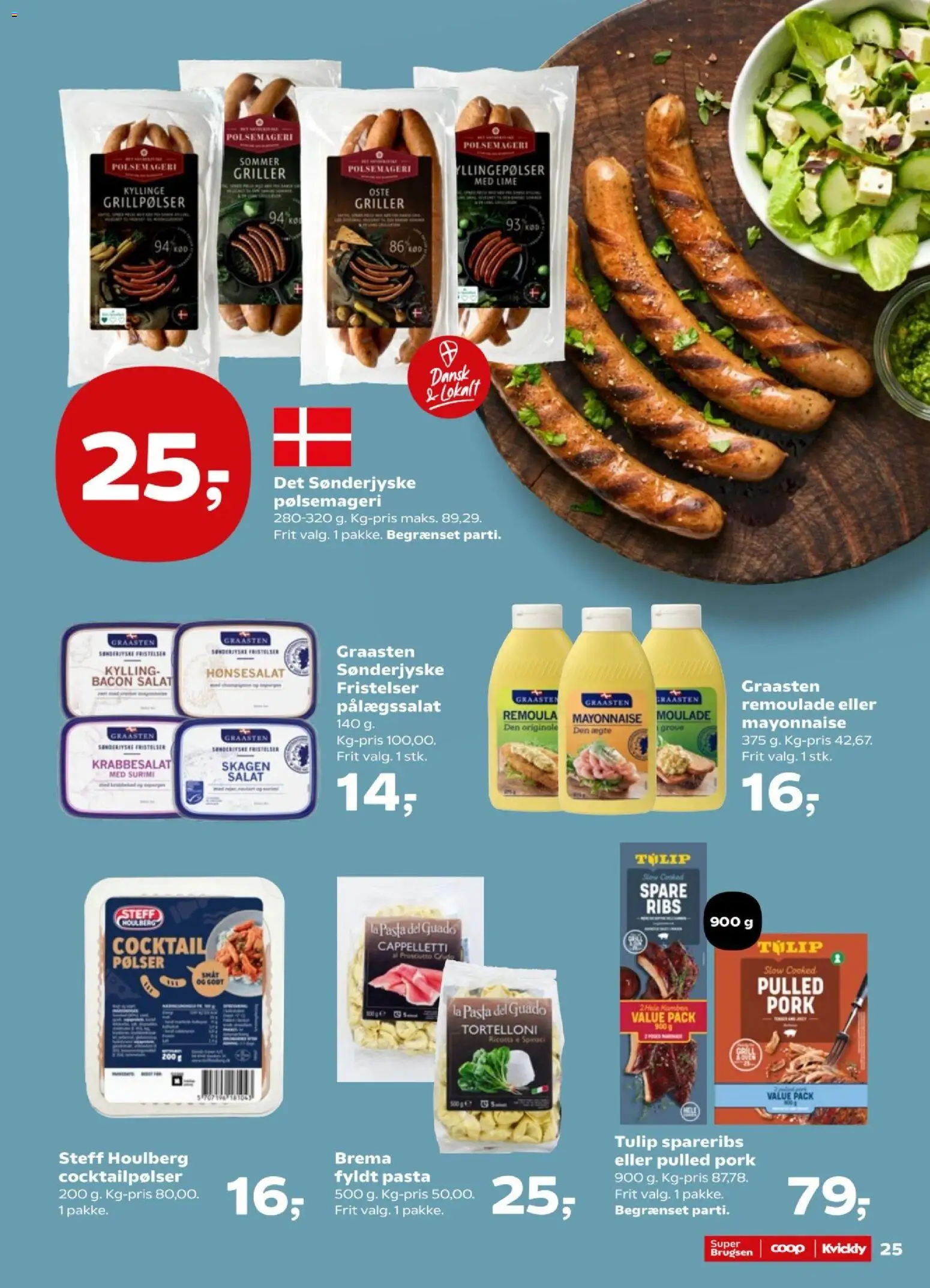 Super Brugsen tilbudsavis – gyldig fra 28/08/2026 | Side: 29 | Produkter: Pasta, Salat, Spareribs, Bacon