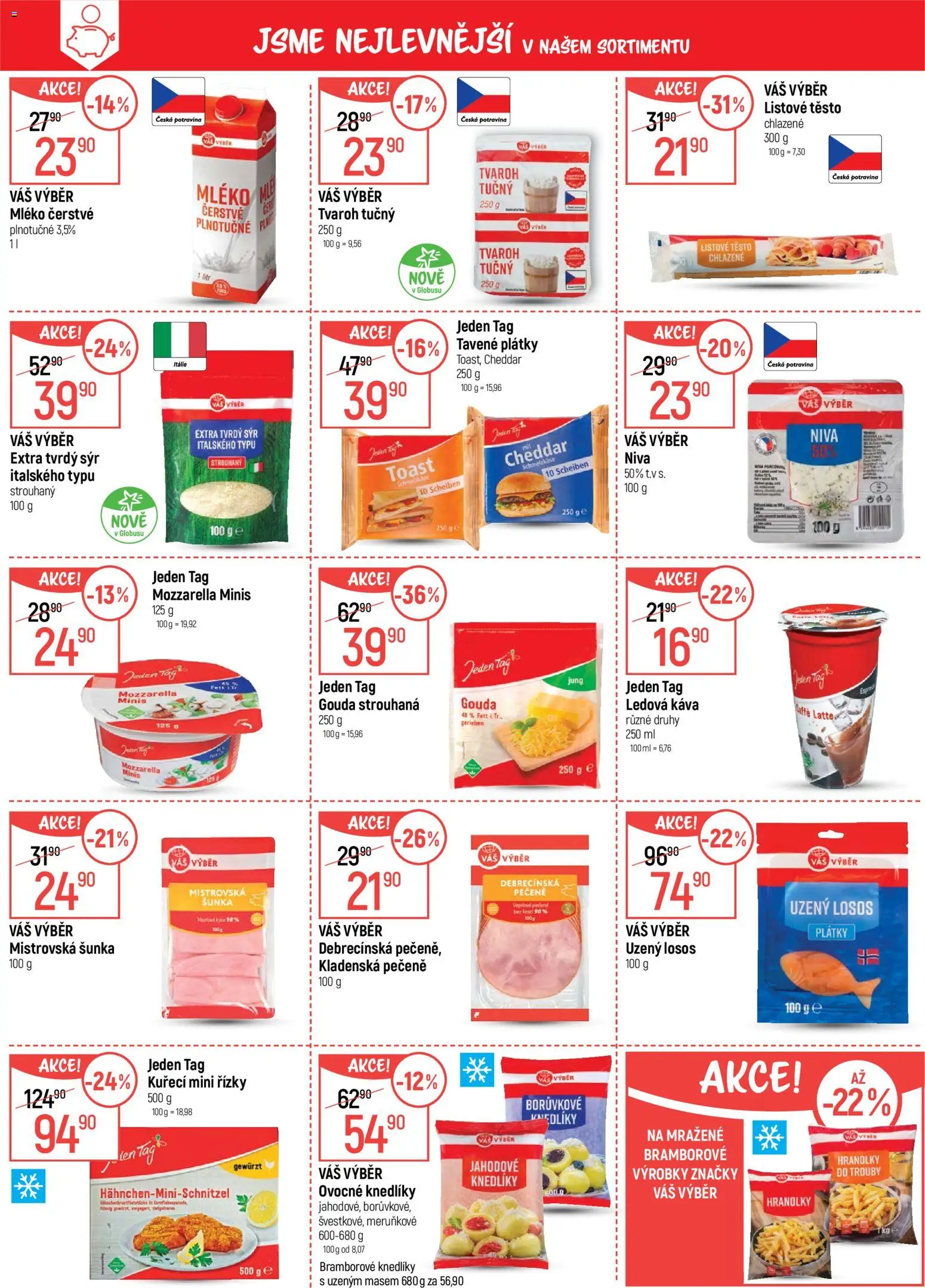 Globus leták - Praha-Štěrboholy od 06.05.2026 | Strana: 3 | Produkty: Gouda, Tvaroh, Listové těsto, Tvaroh tučný