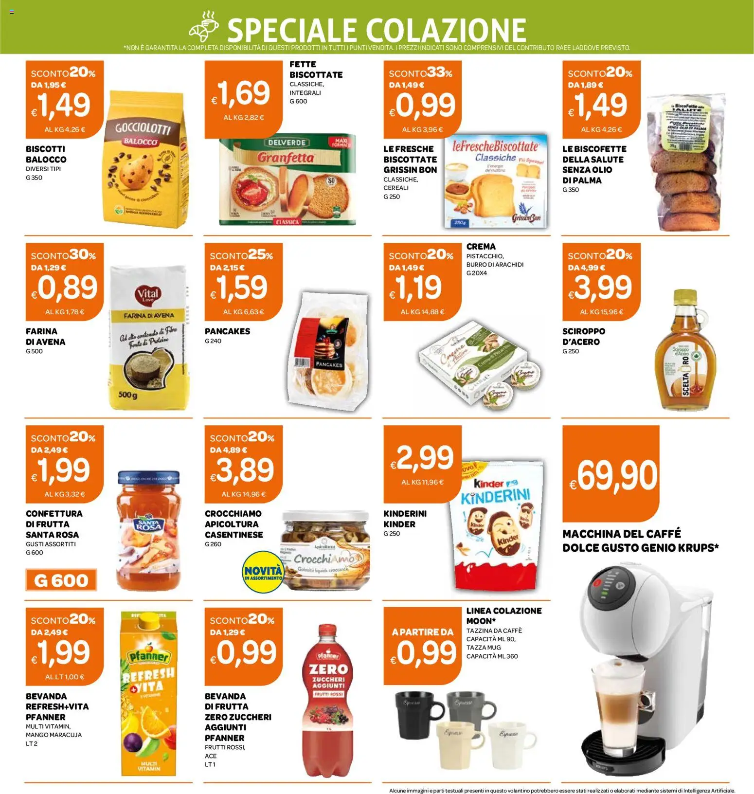 Volantino Ekom del 08/09/2026 | Pagina: 7 | Prodotti: Crema, Caffè, Biscotti, Burro di arachidi