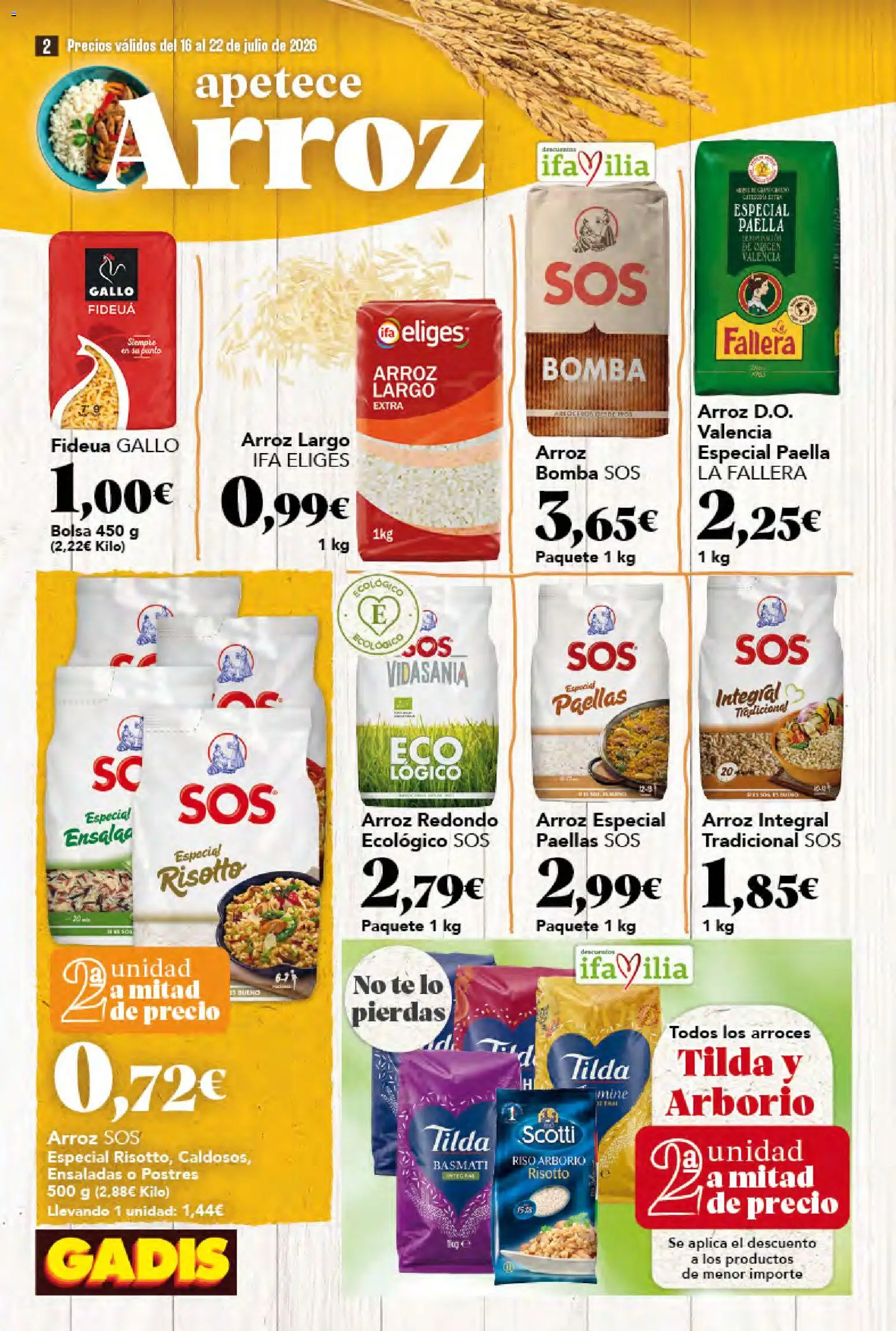 Gadis folleto │ válido desde el 16/07/2026 | Página: 2 | Productos: Arroz, Té, Bolsa