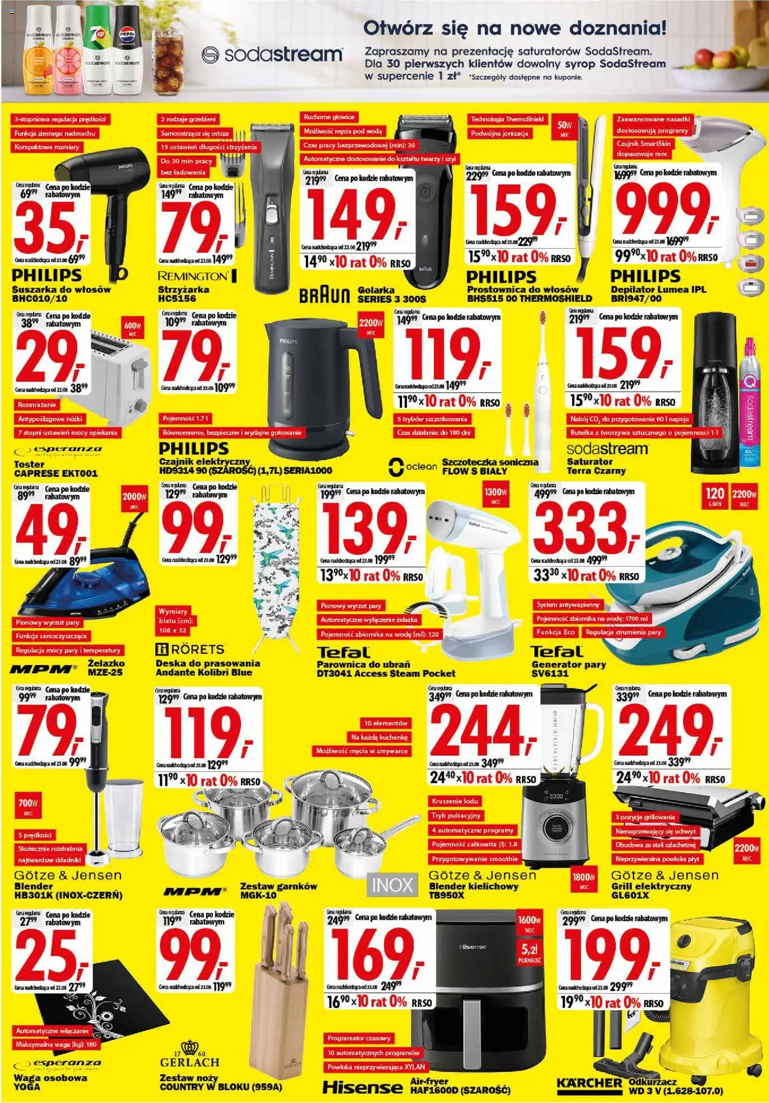 Mediaexpert promocje - Wielkie otwarcie Bytom od 13.08.2026 | Strona: 6 | Produkty: Waga, Odkurzacz, Parownica do ubrań, Blender