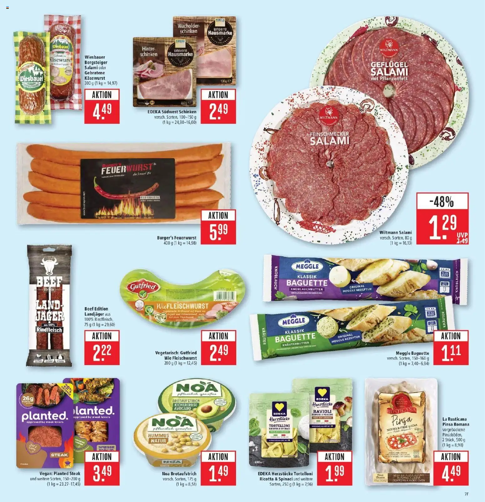 Marktkauf Prospekt Friedrichshafen (ab 24.08.2026) » Angebote online | Seite: 7 | Produkte: Baguette, Salami, Rindfleisch, Steak