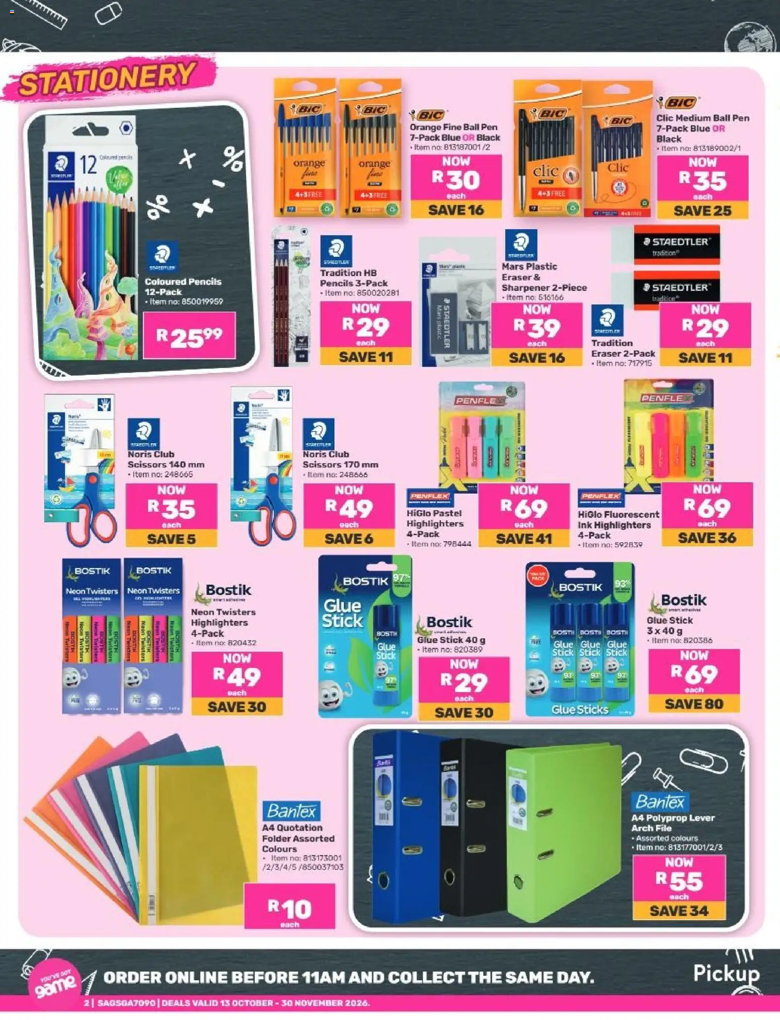New Game catalogue – valid from 13/10/2026 | Page: 2 | Products: Arch, Pen