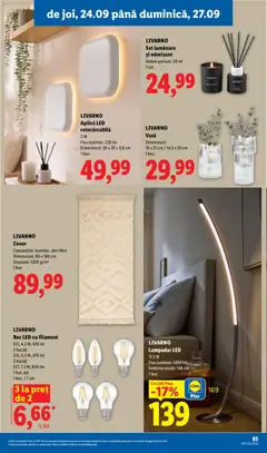 Ofertele Lidl valabile de la 21.09.2026 | Pagină: 85 | Produse: Aplică, Vază, Parfum, Plus