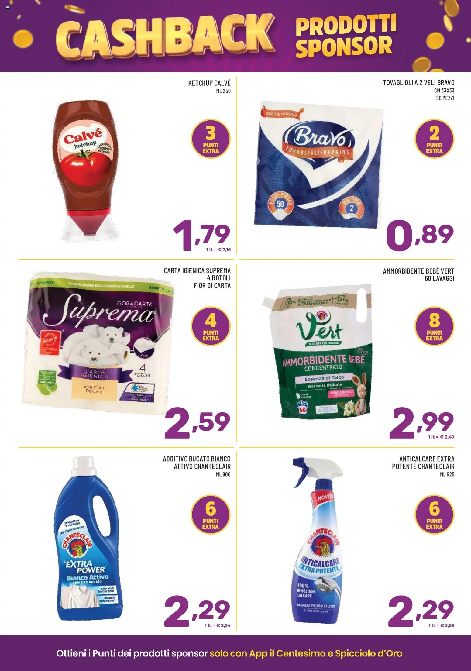 Volantino Il Centesimo del 17/07/2026 | Pagina: 3 | Prodotti: Ammorbidente, Ketchup, Anticalcare, Talco