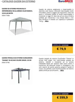 Anteprima del volantino Eurobrico Gazebi da esterno catalogo valido a partire dal 23.07.2025 | Pagina: 25