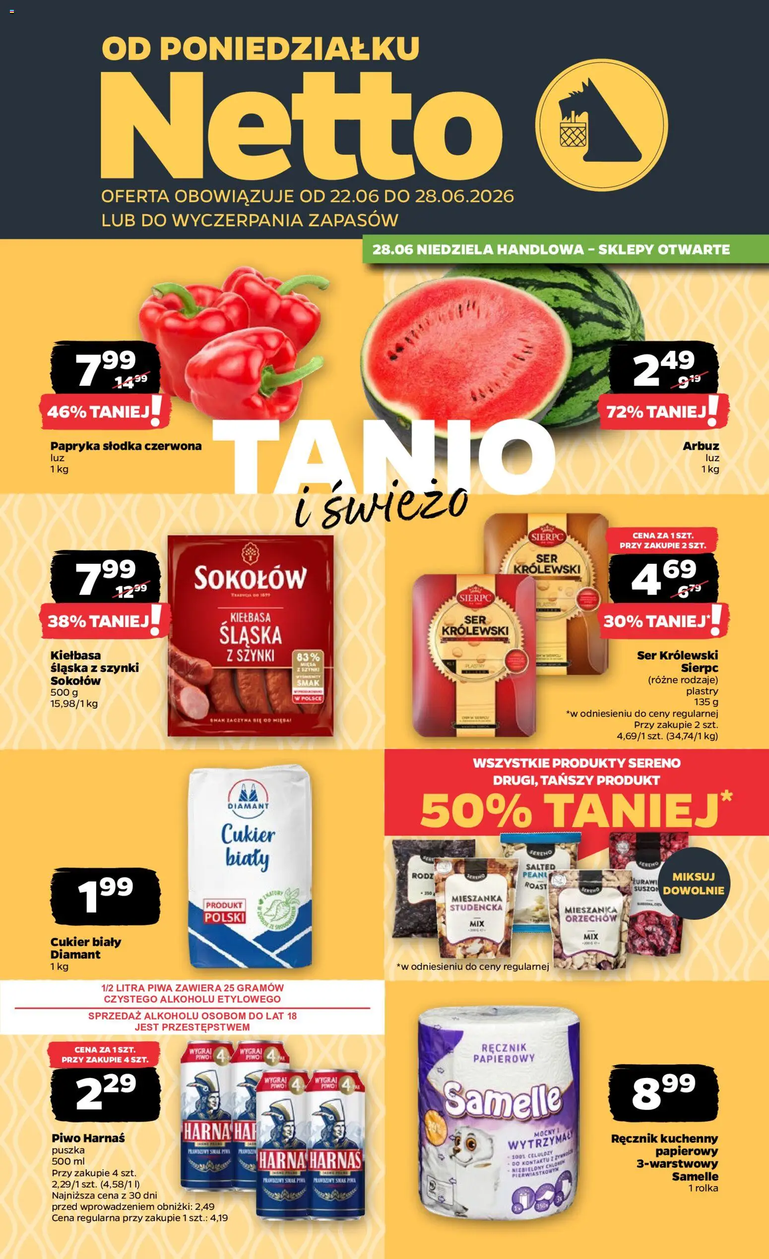 Netto gazetka od poniedziałku spożywcza od 22.06.2026 | Strona: 1