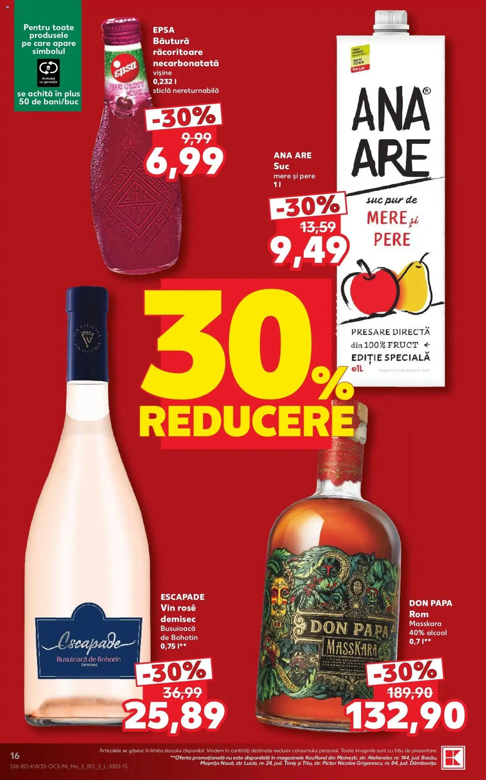 Kaufland Domnesti 12.08.2026 - Revista si Oferta | Pagină: 16 | Produse: Suc, Vin, Mere, Pere
