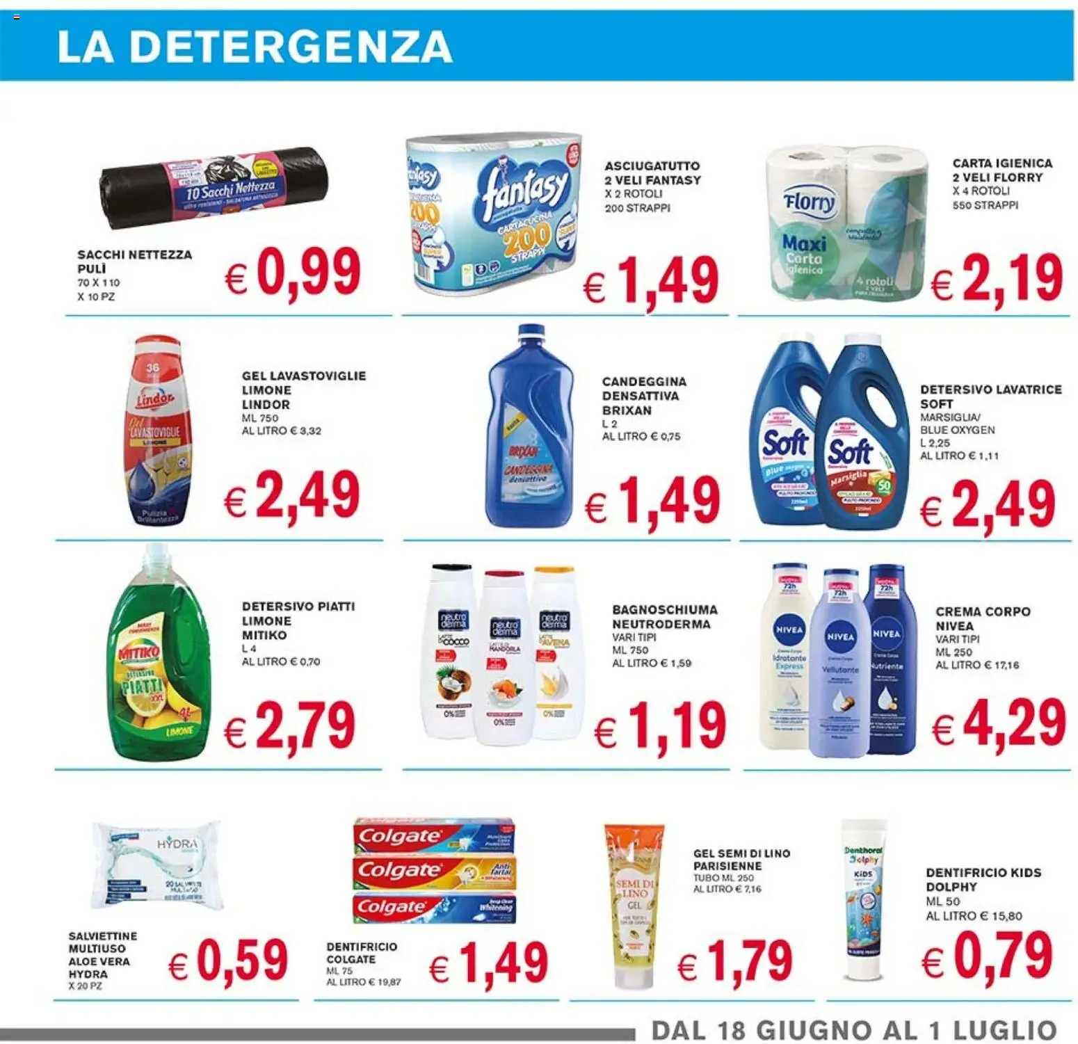 Volantino Coal del 18.06.2026 | Pagina: 11 | Prodotti: Carta igienica, Bagnoschiuma, Dentifricio, Lavatrice