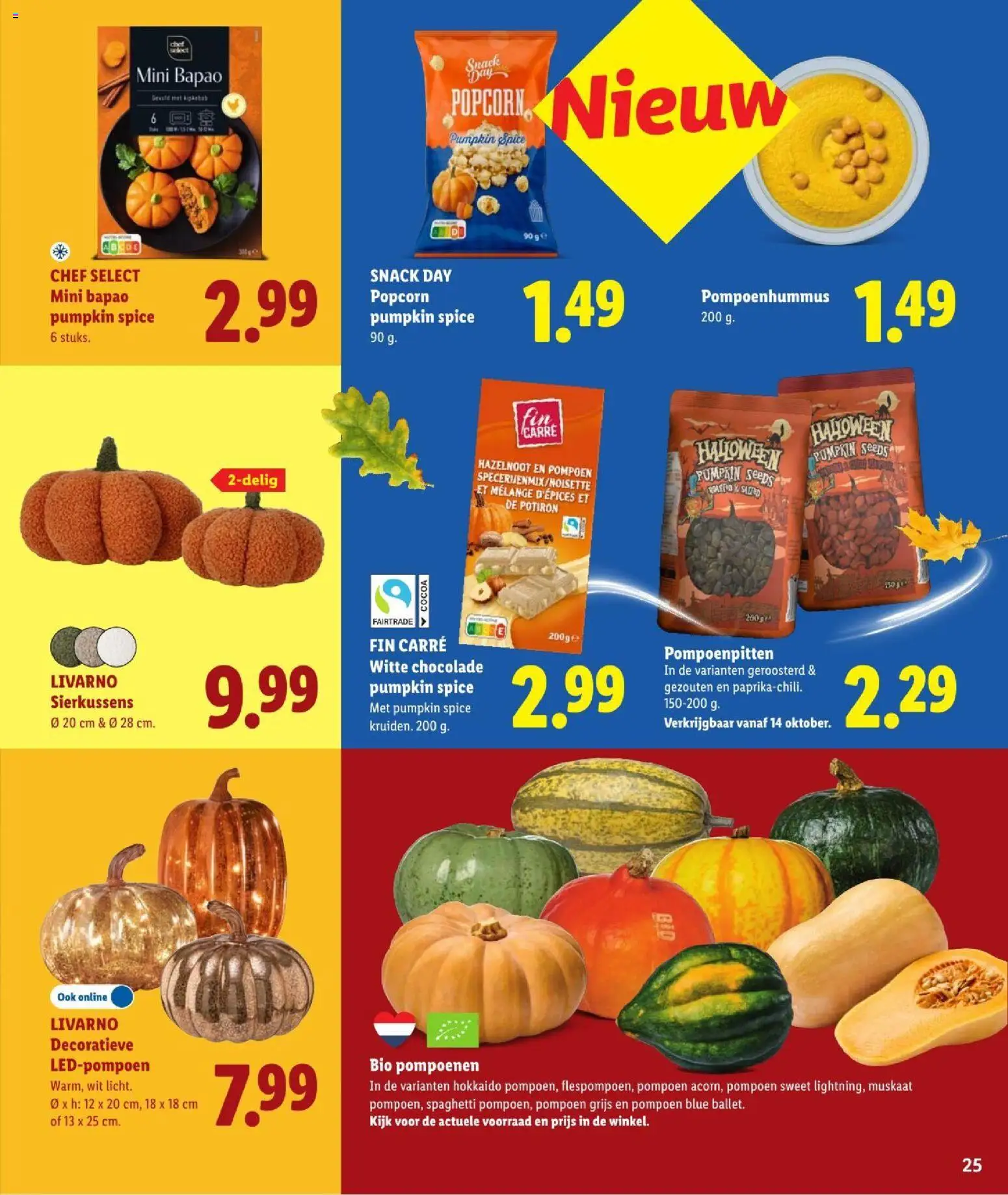 {H1} | Pagina: 25 | Producten: Witte chocolade, Pompoen, Chocolade, Hummus
