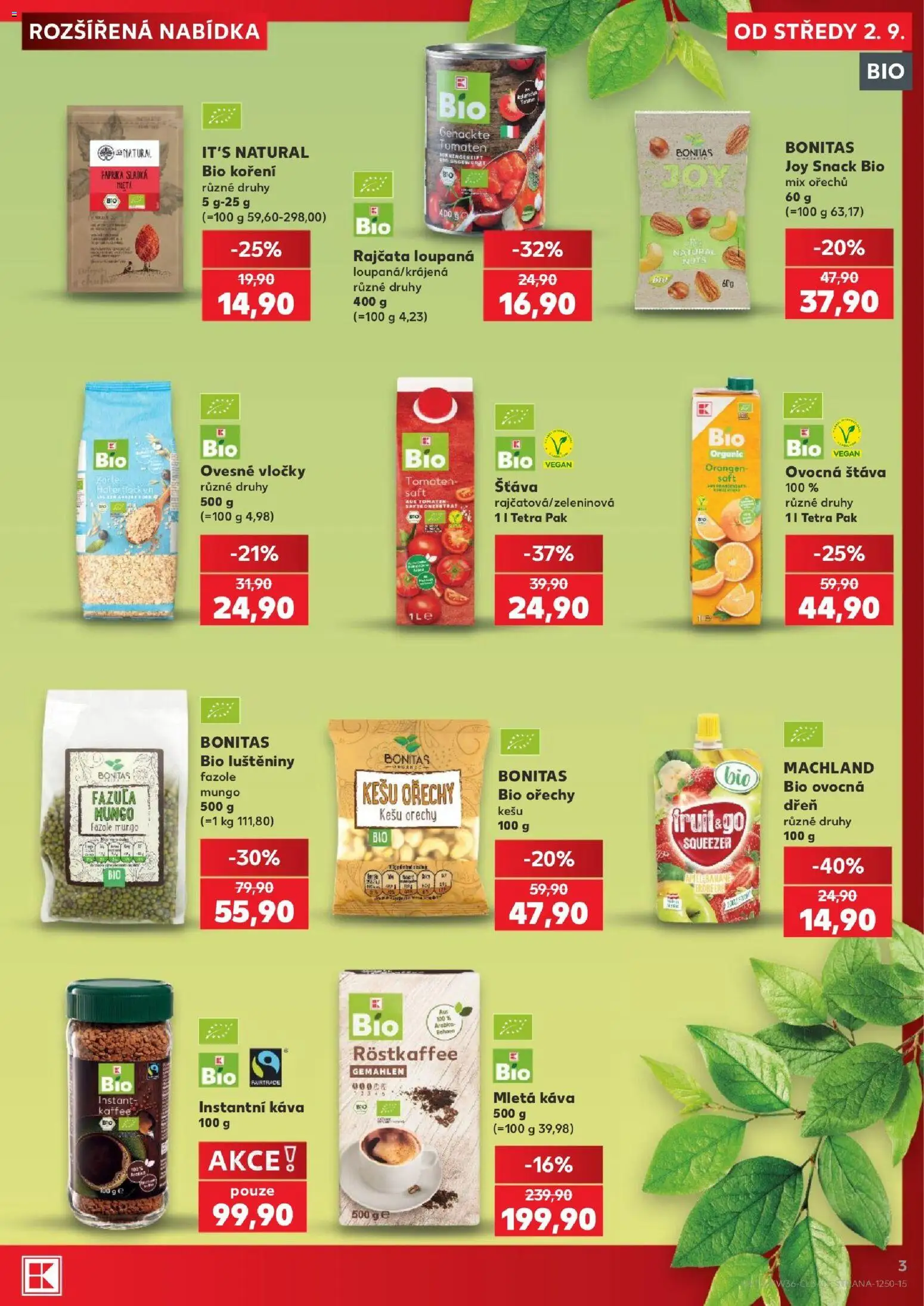 Kaufland leták - Praha 8 od 02.09.2026 | Strana: 3 | Produkty: Rajčata, Instantní káva, Paprika, Mletá káva