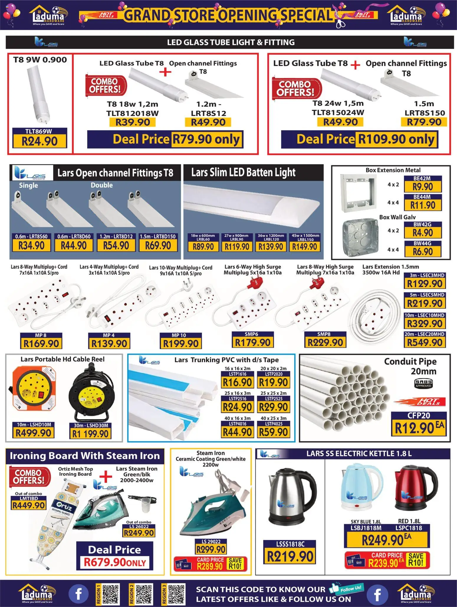 New Laduma Hardware catalogue – valid from 22/10/2026 | Page: 16 | Products: Cable, Iron, Ironing board, Tape