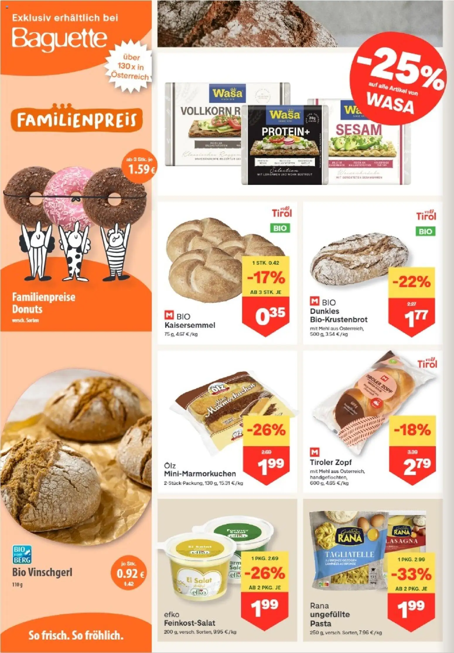 MPREIS Absam gültig ab 03.09.2026 | Seite: 6 | Produkte: Pasta, Salat, Baguette, Mehl
