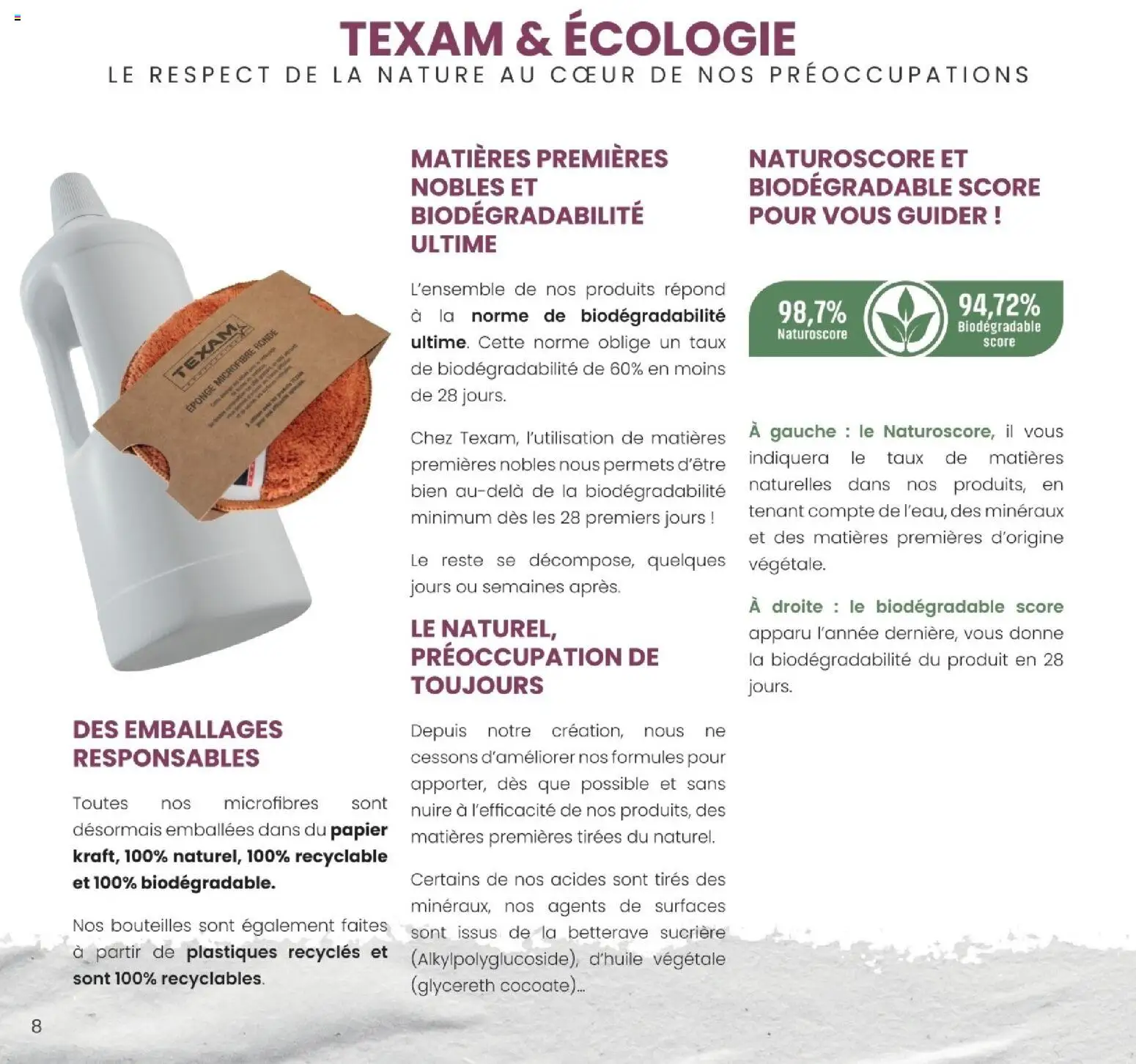 {H1} | Page: 8 | Produits: Betterave, Eponge