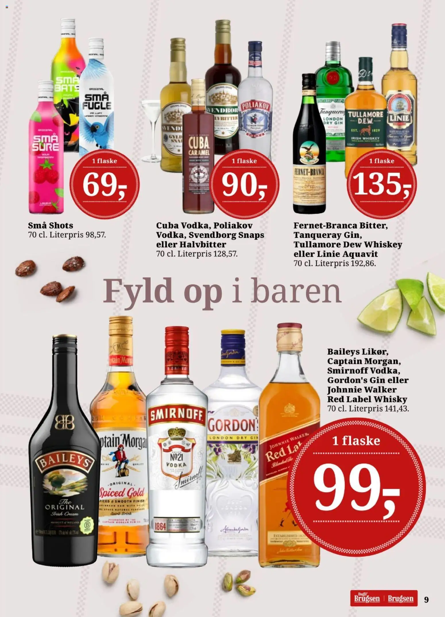Dagli'Brugsen tilbudsavis – gyldig fra 23/10/2026 | Side: 9 | Produkter: Gordon's Gin, Gin, Vodka, Whisky