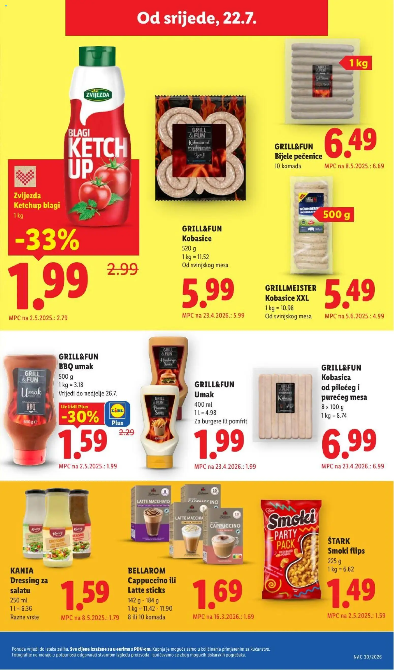 Lidl katalog | vrijedi od 20.07.2026 | Stranica: 57 | Proizvodi: Flips, Pomfrit, Grill, Cappuccino