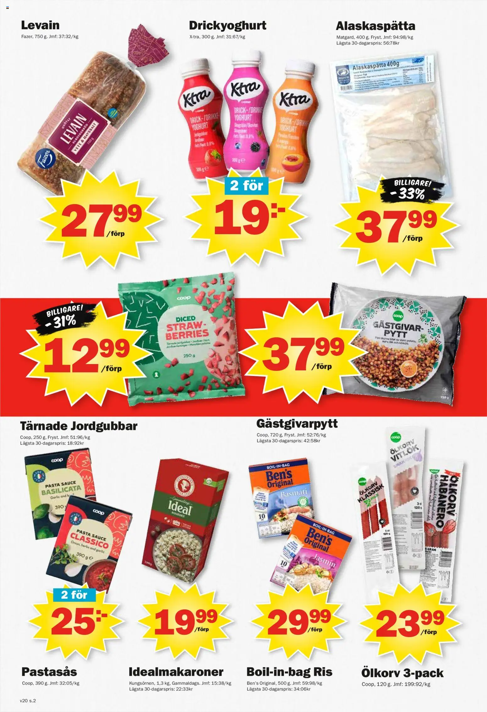Pekås reklamblad aktuell från 11.05.2026 | Sida: 2 | Produkter: Levain, Vitlök, Jordgubbar, Pasta