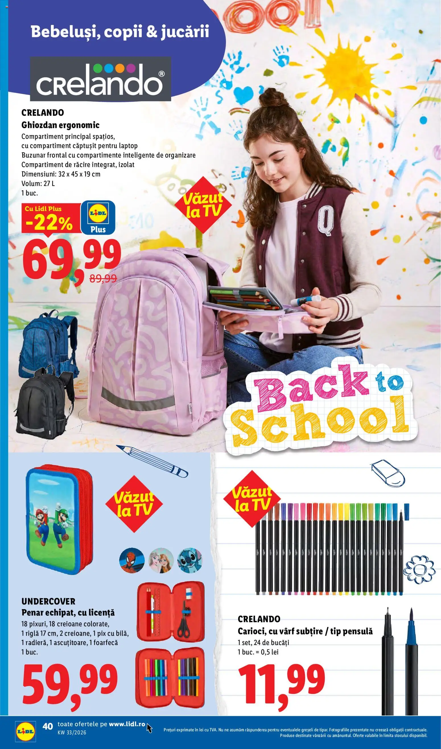 Noul catalog Lidl – valabil de la 10.08.2026 | Pagină: 40 | Produse: Laptop, Tip, Plus, Ghiozdan
