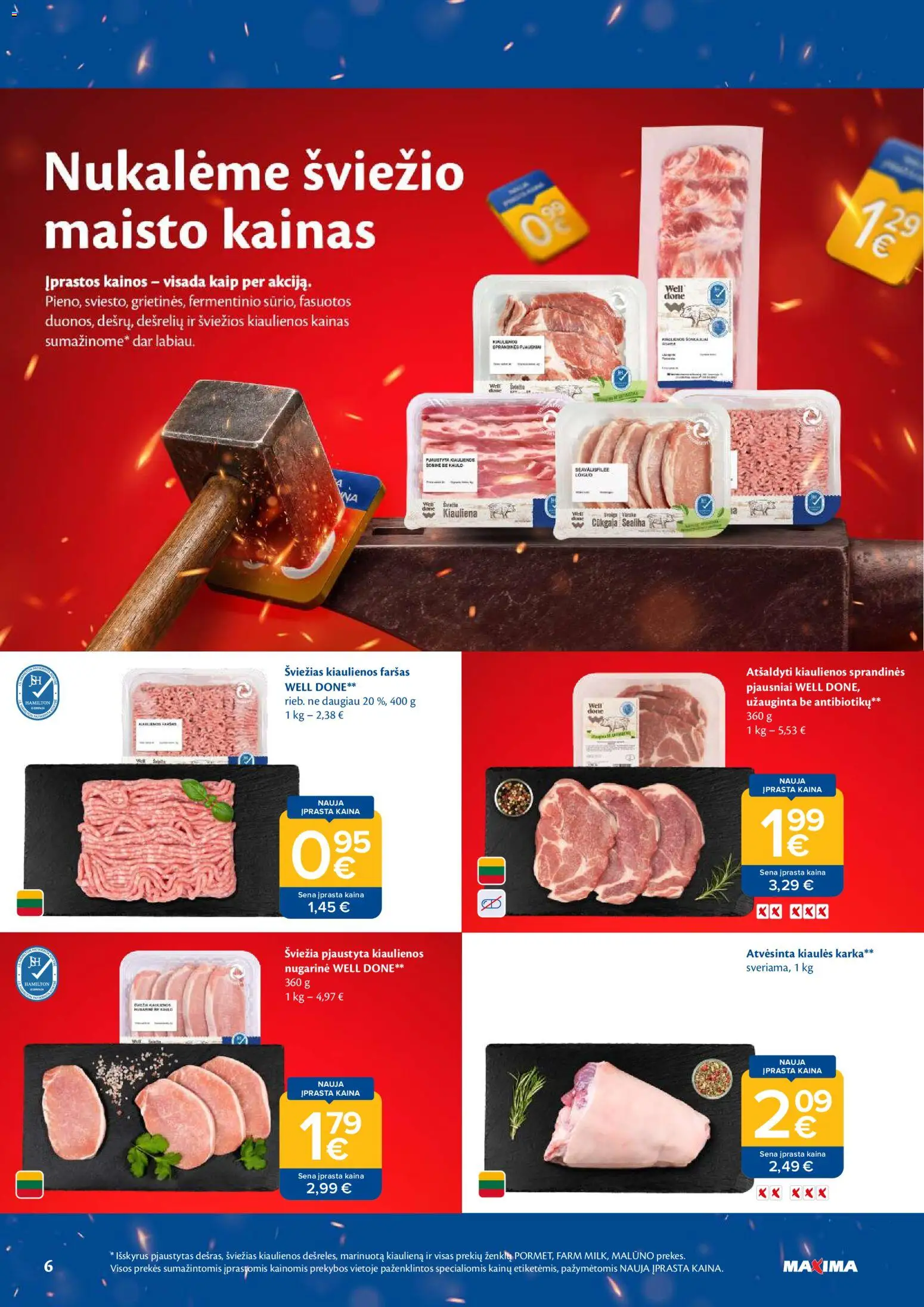 MAXIMA akcijos nuo 2026.09.01 | Puslapis: 6 | Prekių: Kiaulienos, Kiauliena