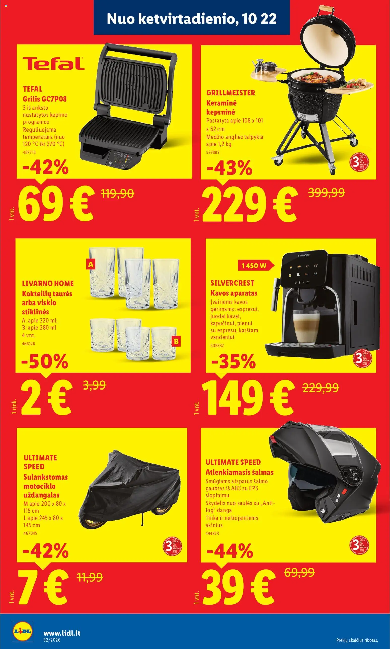 LIDL akcijos nuo 2026.10.22 | Puslapis: 4 | Prekių: Grilis, Kavos aparatas