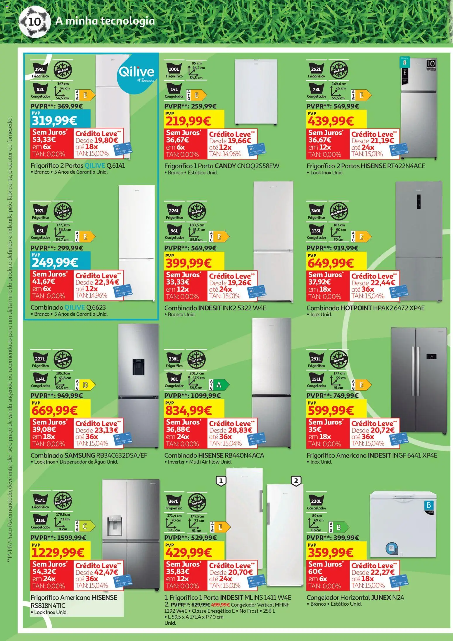 Auchan - Tecno Mundial │ válido de 16.06.2026 | Página: 10 | Produtos: Agua, Frigorífico, Congelador, Portas