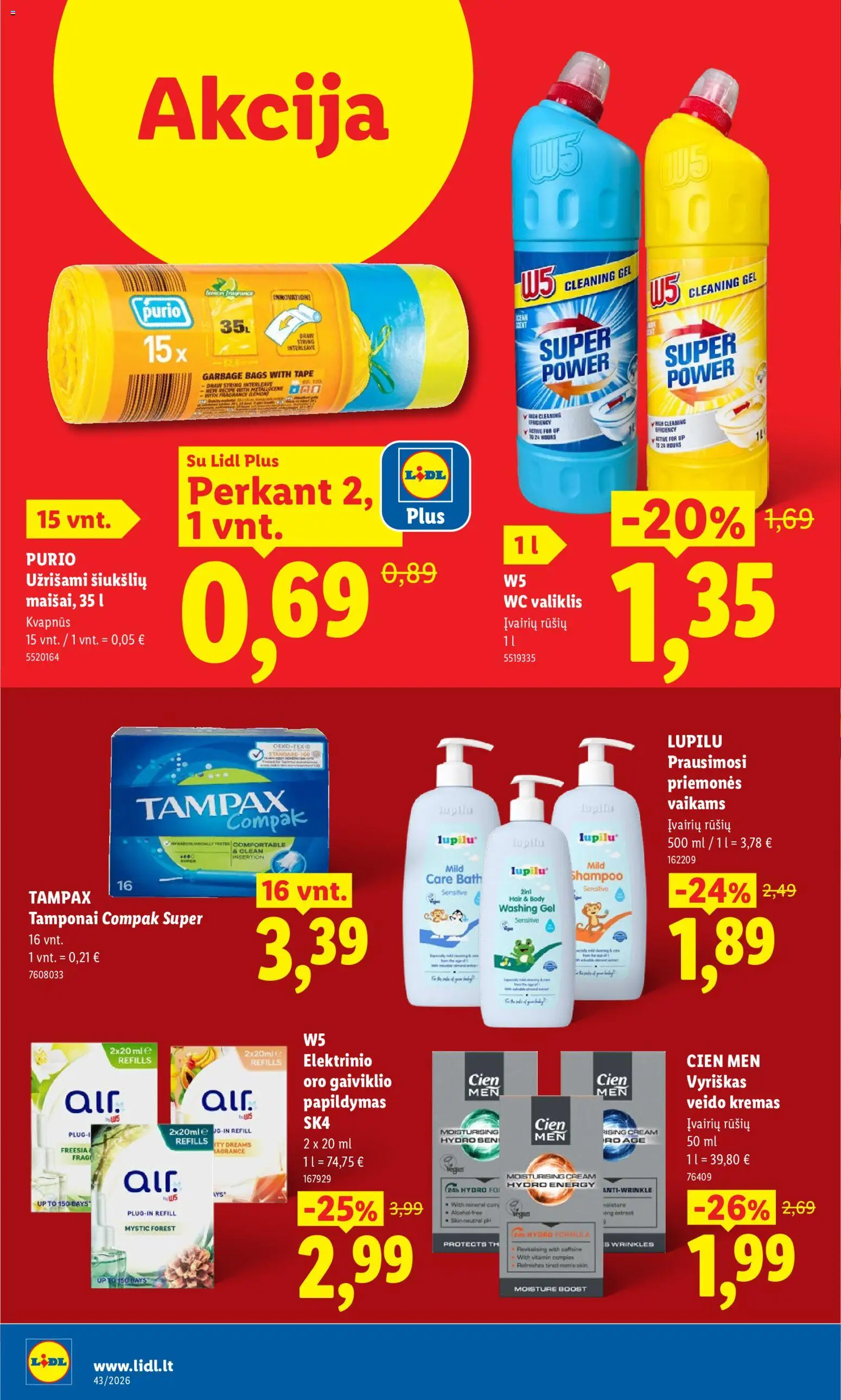 LIDL akcijos nuo 2026.10.19 | Puslapis: 20 | Prekių: Kremas, Wc