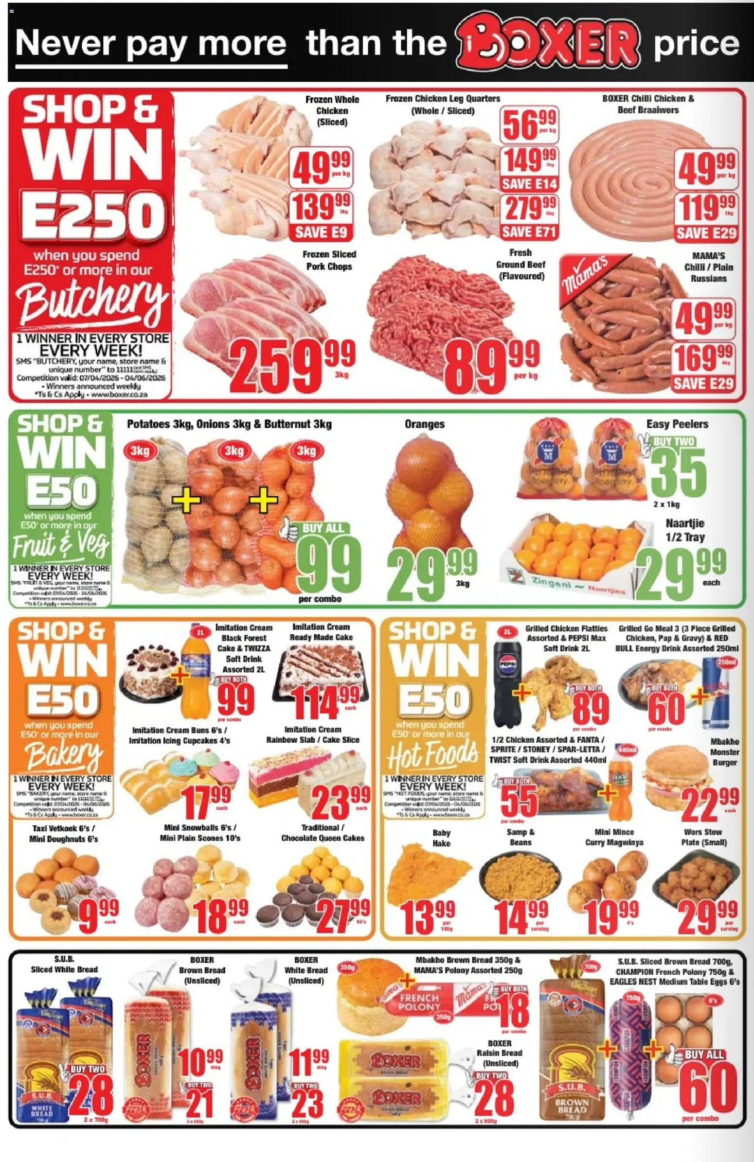 New Boxer catalogue – valid from 17.04.2026 | Page: 2 | Products: Silla apilable, Beans, Table, Chocolate