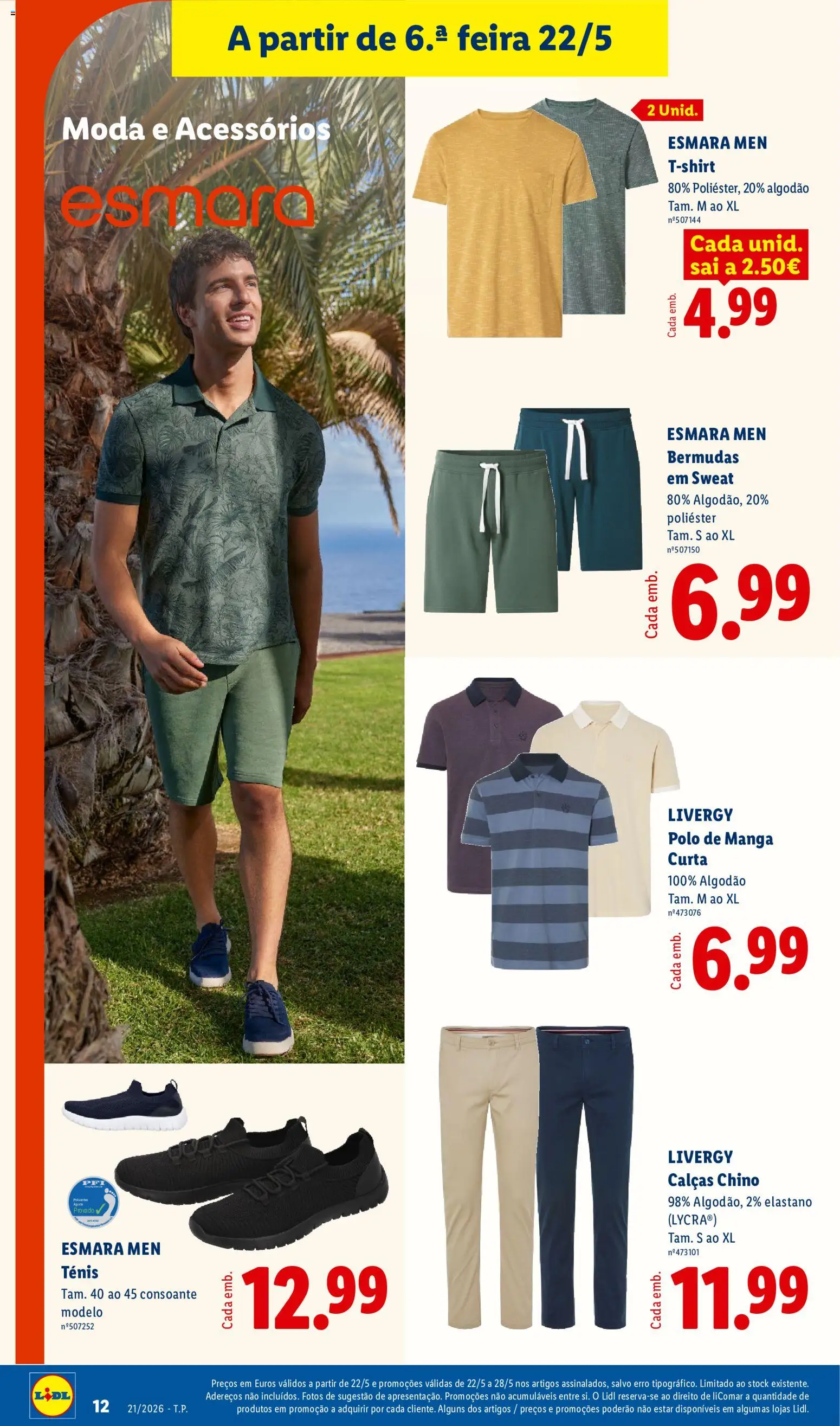 Lidl Novidades │ válido de 18.05.2026 | Página: 12 | Produtos: Algodão, Calças